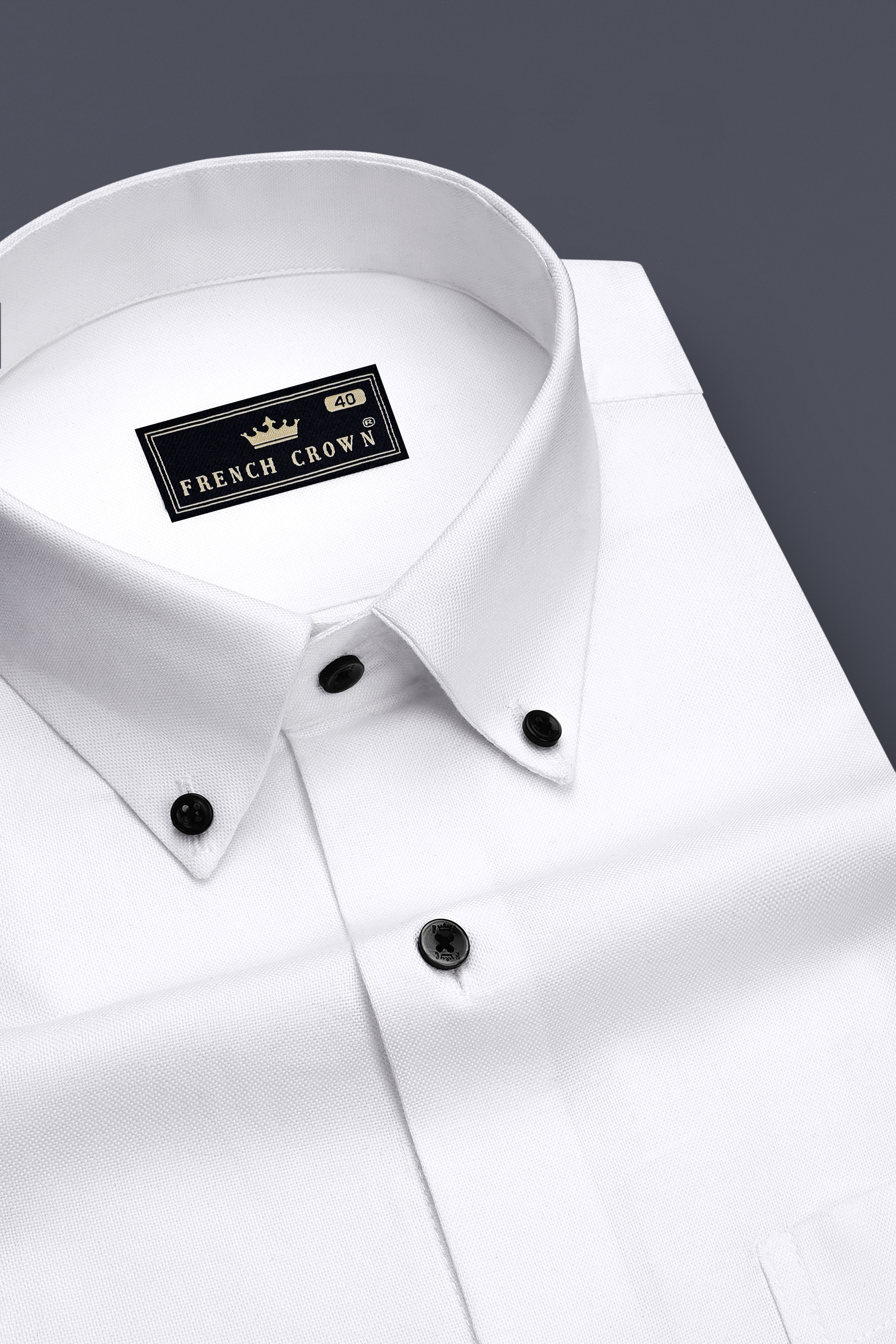 Lumen-Bright White Oxford Premium Cotton Button Down Dress Shirt