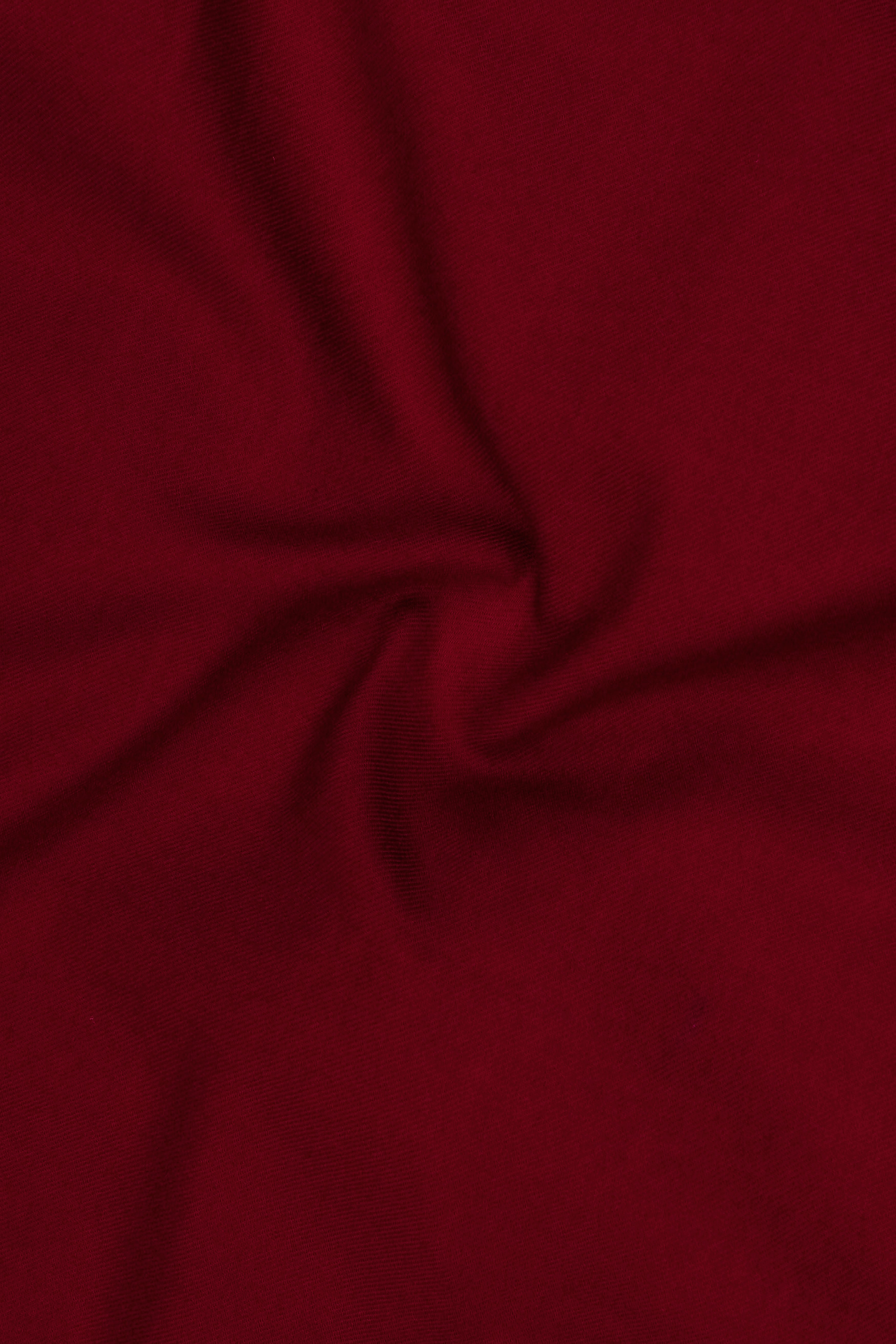 Scarlet-Castro Red Solid Flannel Premium Cotton Designer Casual Shirt
