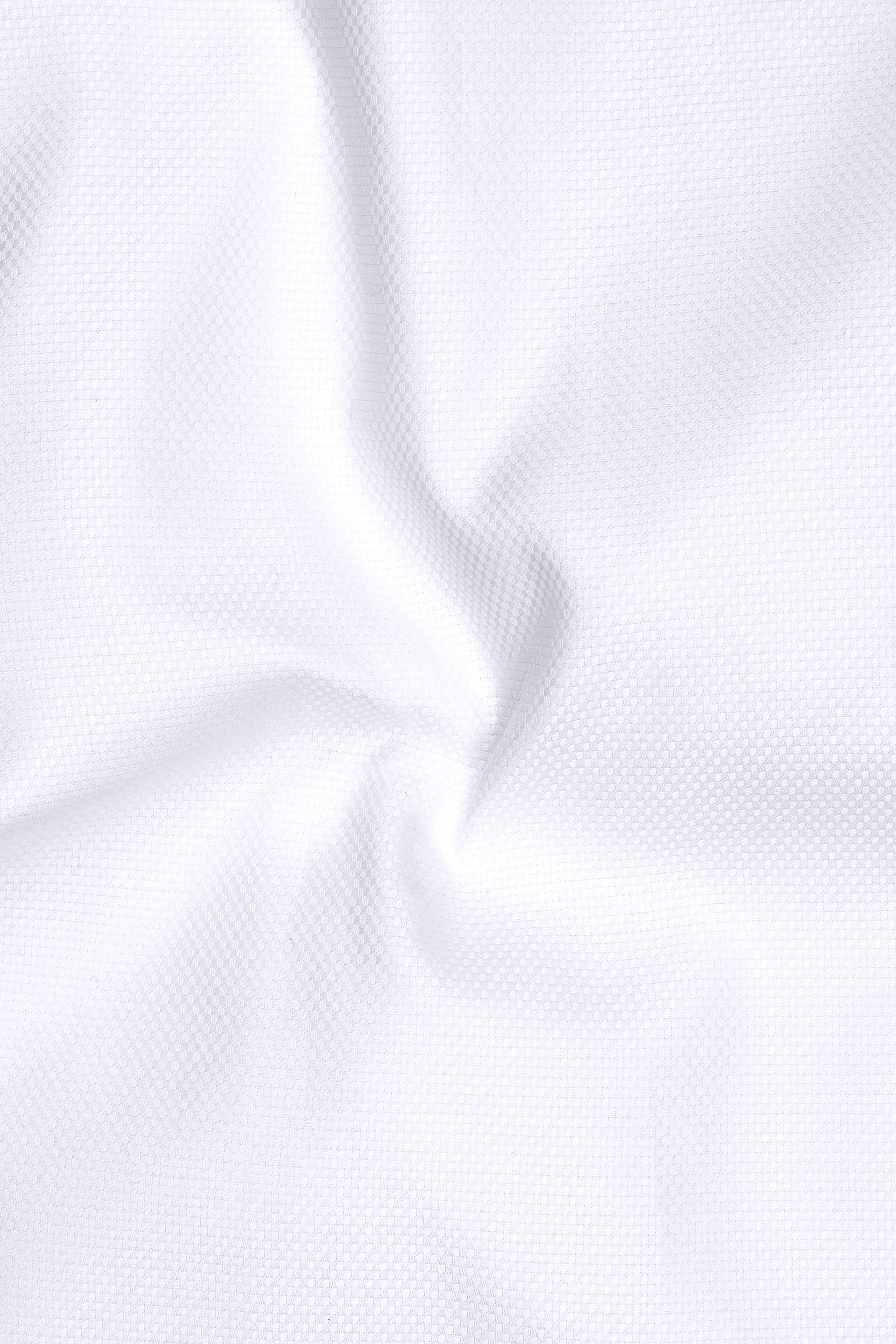 Eminence-Bright White Dobby Textured Premium Giza Cotton Black Cuff Collar Dress Shirt