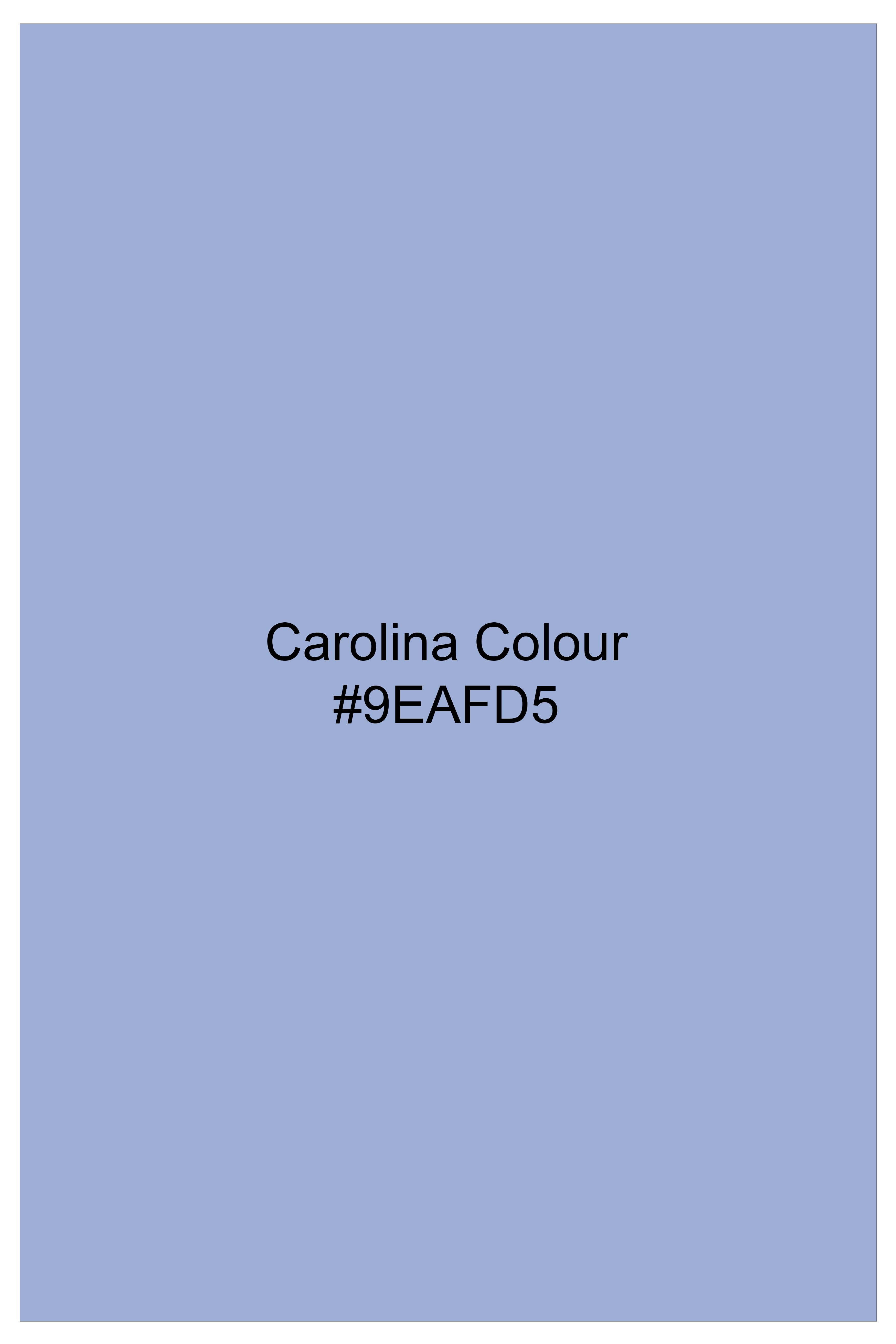 Sereno-Carolina Blue Dobby Textured Premium Giza Cotton White Cuff Collar Dress Shirt