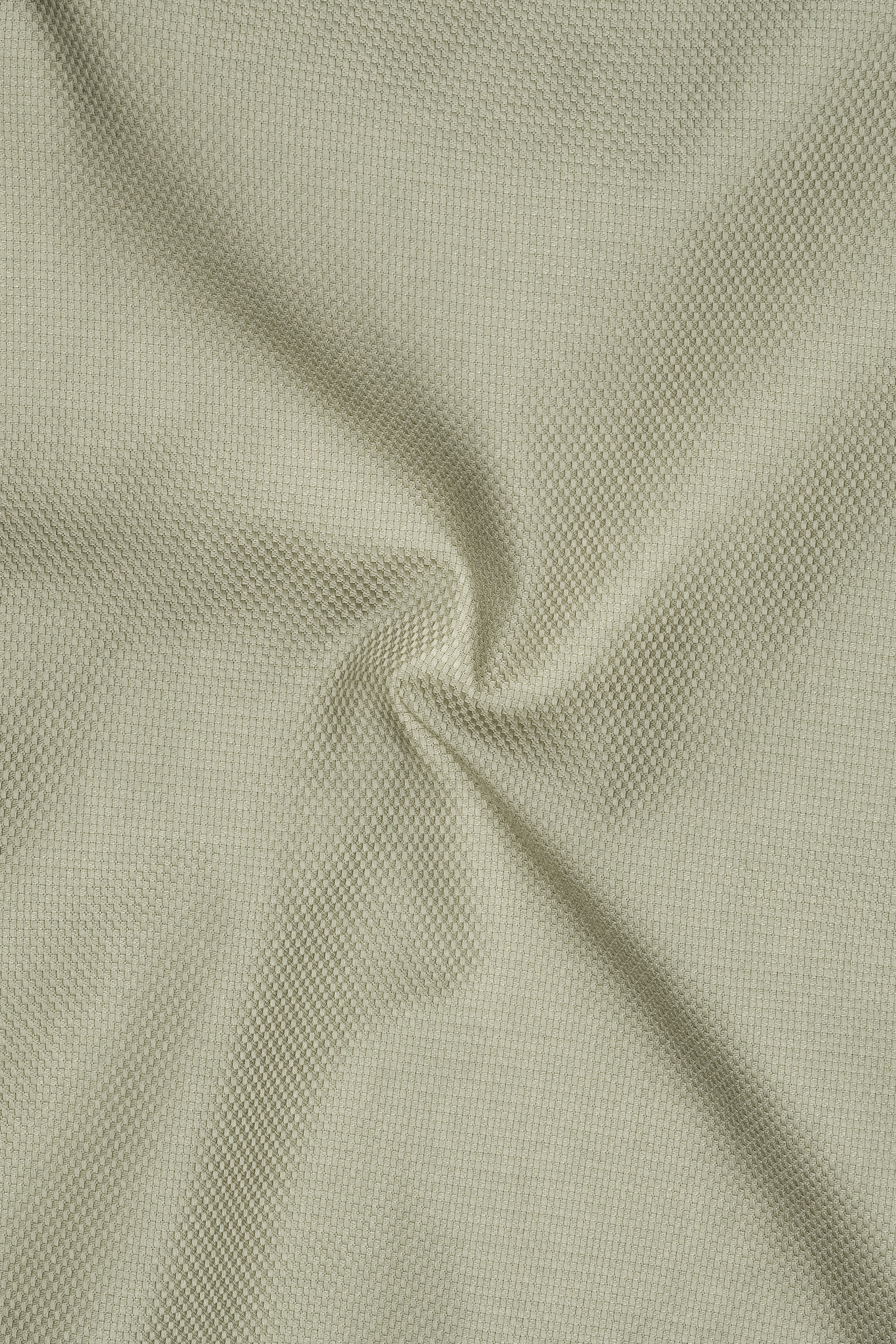 Viridian-Bitter Green Dobby Textured Premium Giza Cotton Dress Shirt