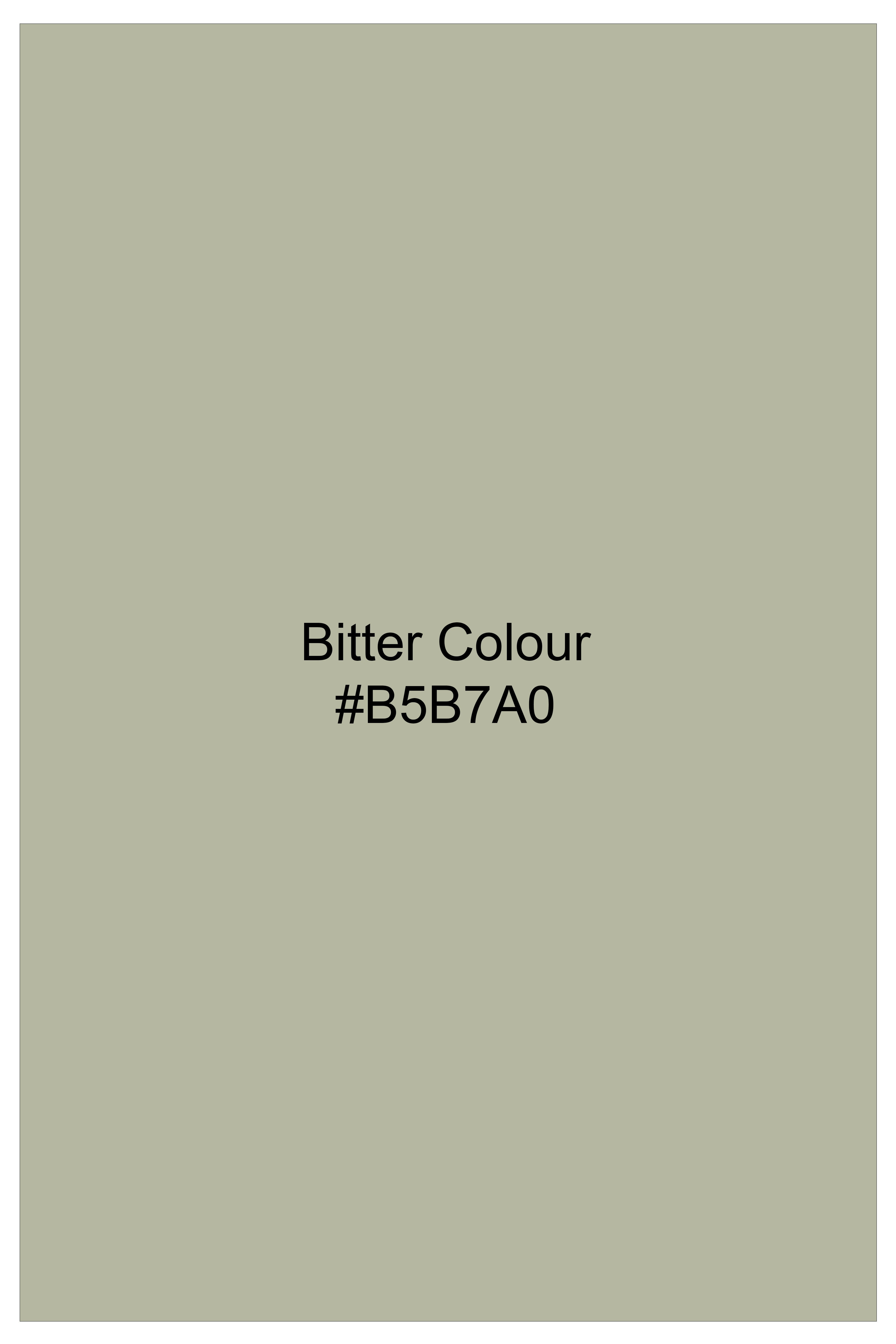 Viridian-Bitter Green Dobby Textured Premium Giza Cotton White Cuff Collar Dress Shirt