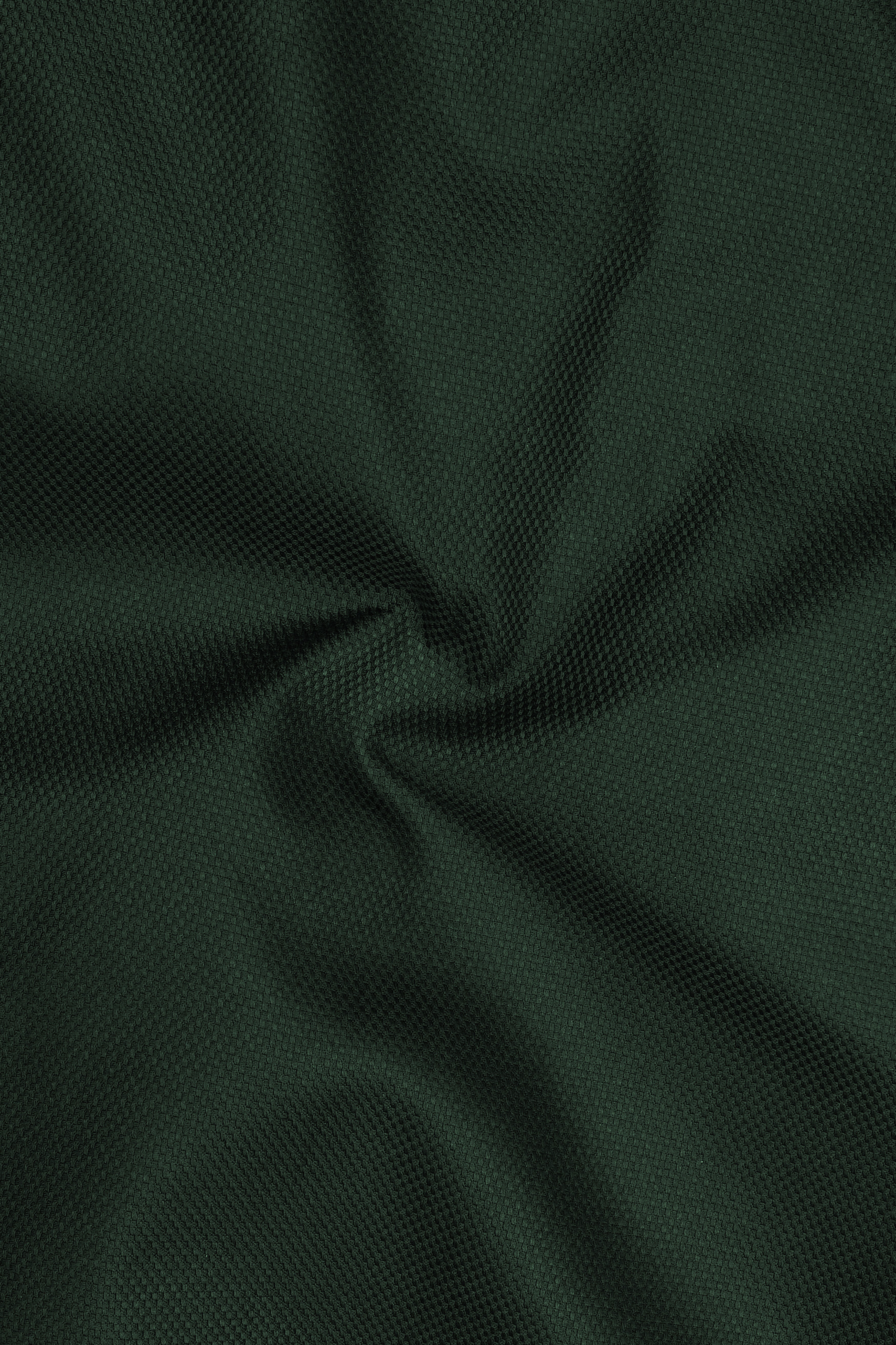 Foresta-Timber Green Dobby Textured Premium Giza Cotton White Cuff Collar Dress Shirt