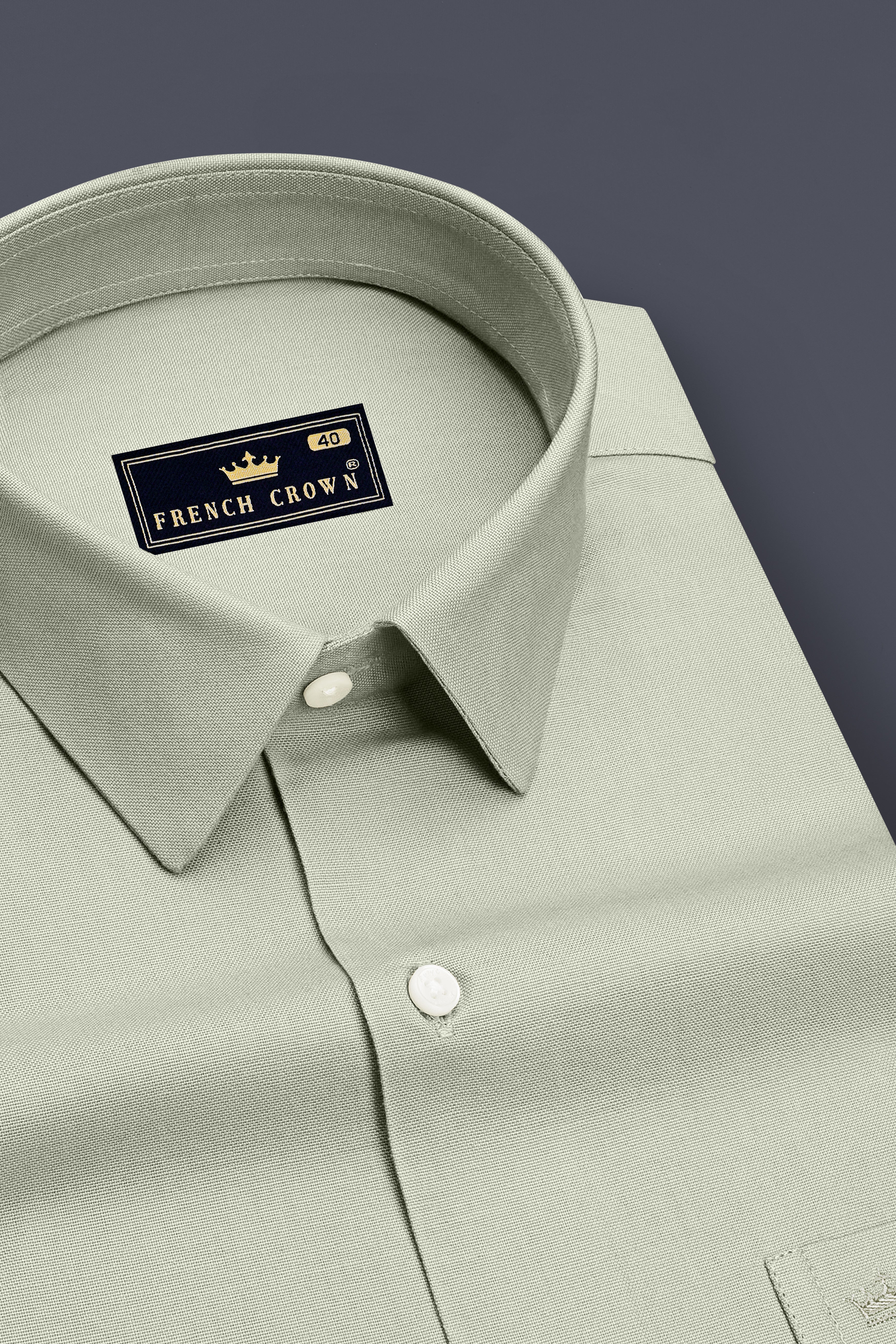 Cendro-Clay Ash Gray Oxford Premium Cotton Dress Shirt