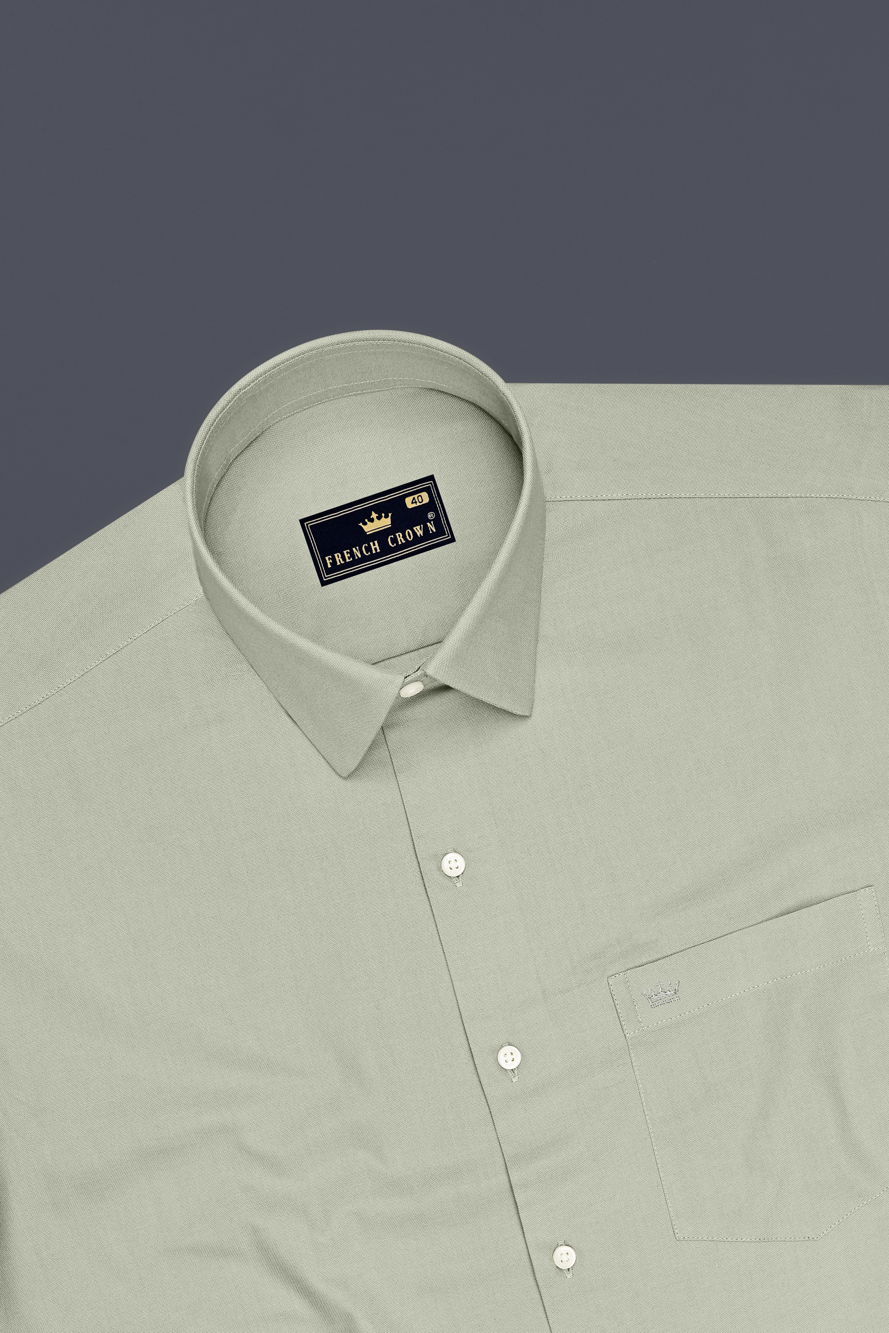 Cendro-Clay Ash Gray Oxford Premium Cotton Dress Shirt