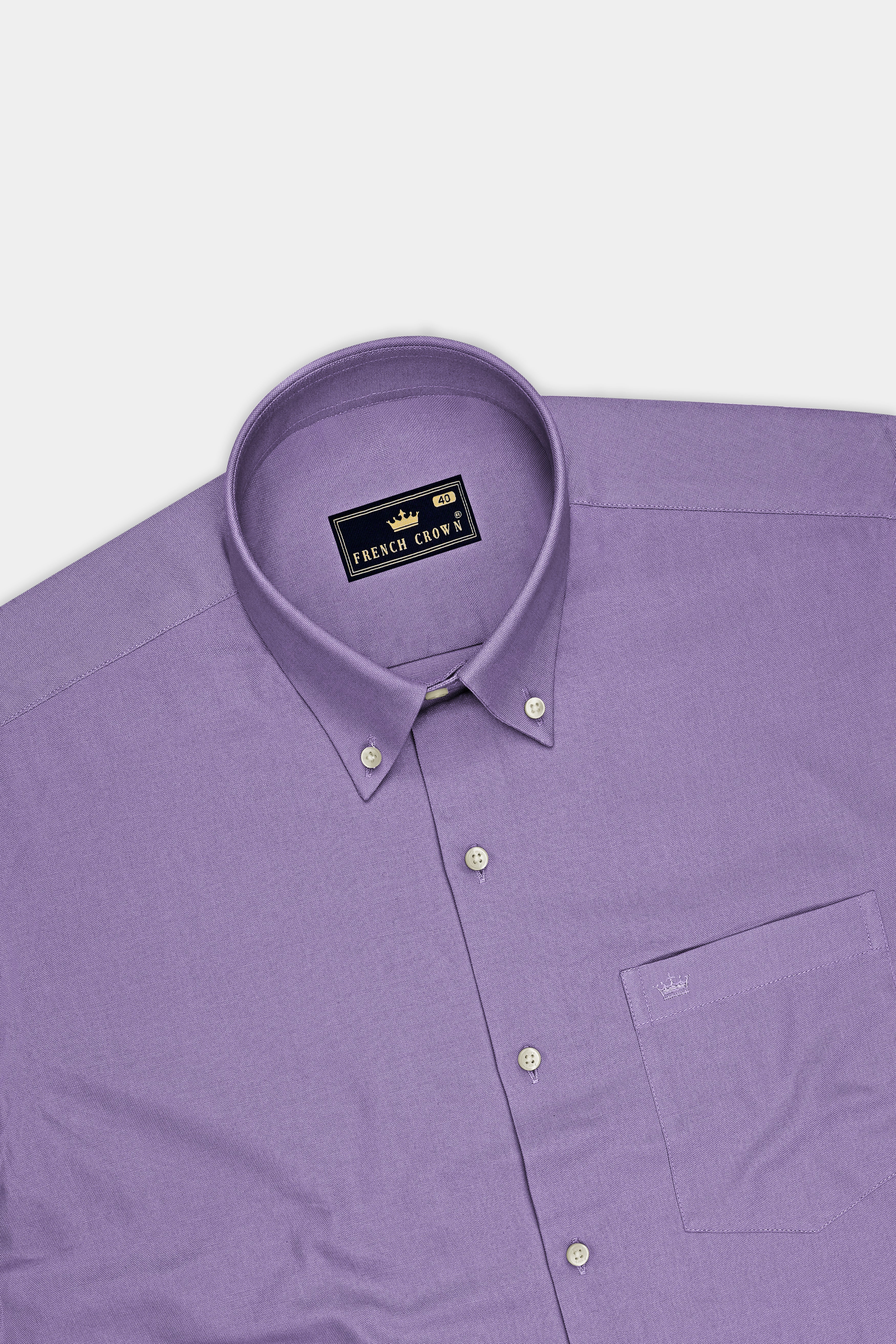 Sorell-Amethyst Smoke Purple Oxford Premium Cotton Dress Button Down Shirt