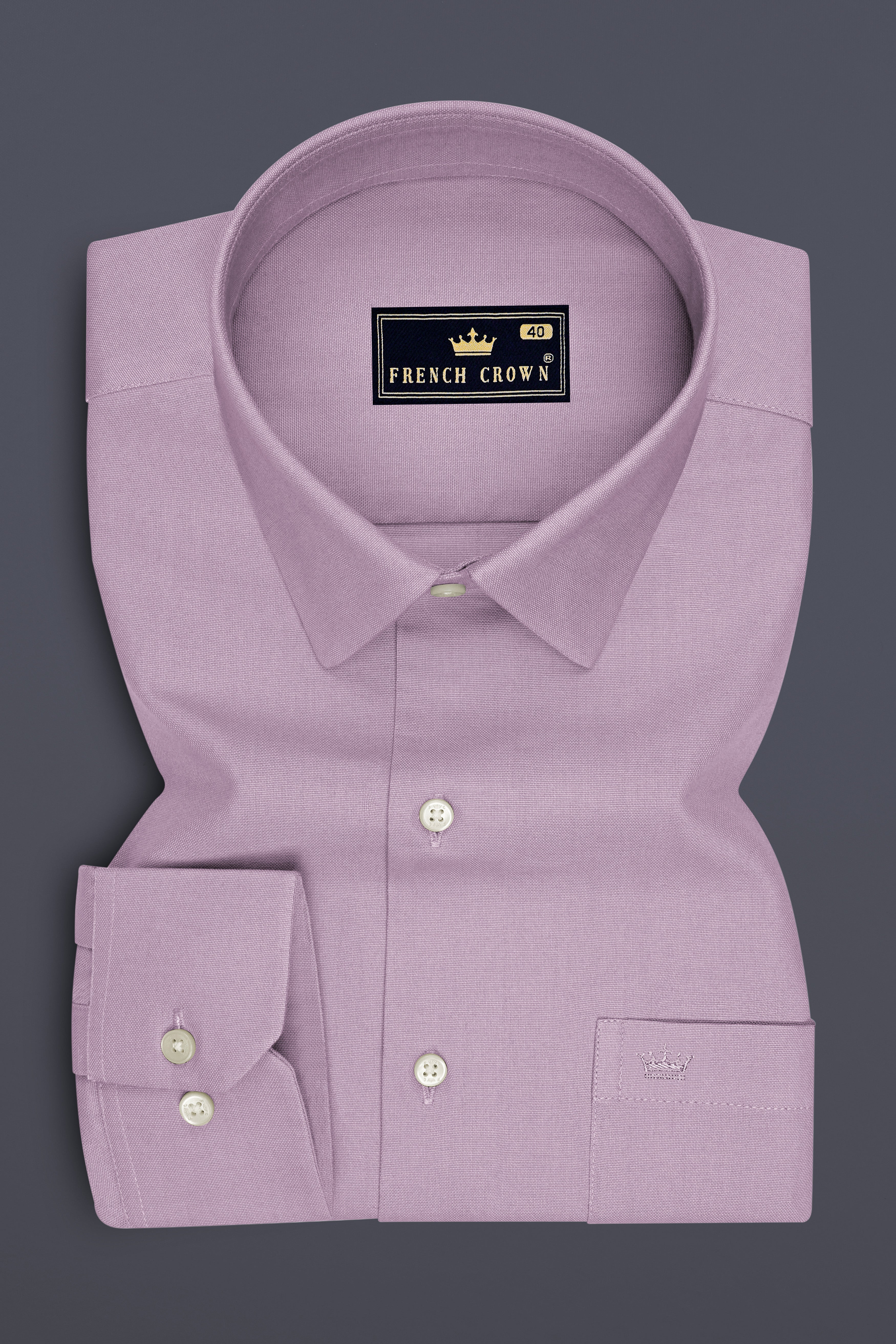 Rosveil-London Hue Pink Oxford Premium Cotton Dress Shirt