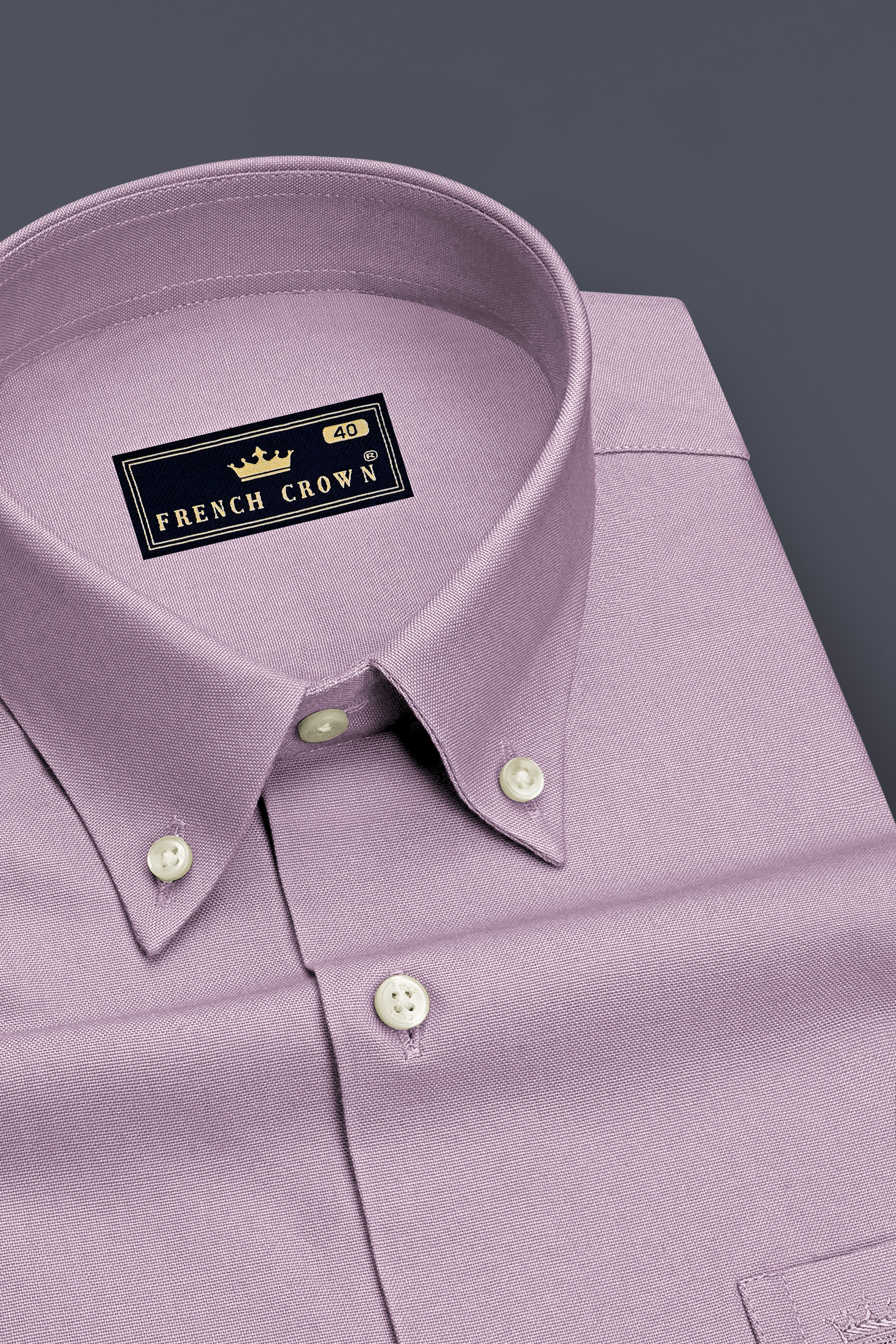 Rosveil-London Hue Pink Oxford Premium Cotton Dress Button Down Shirt
