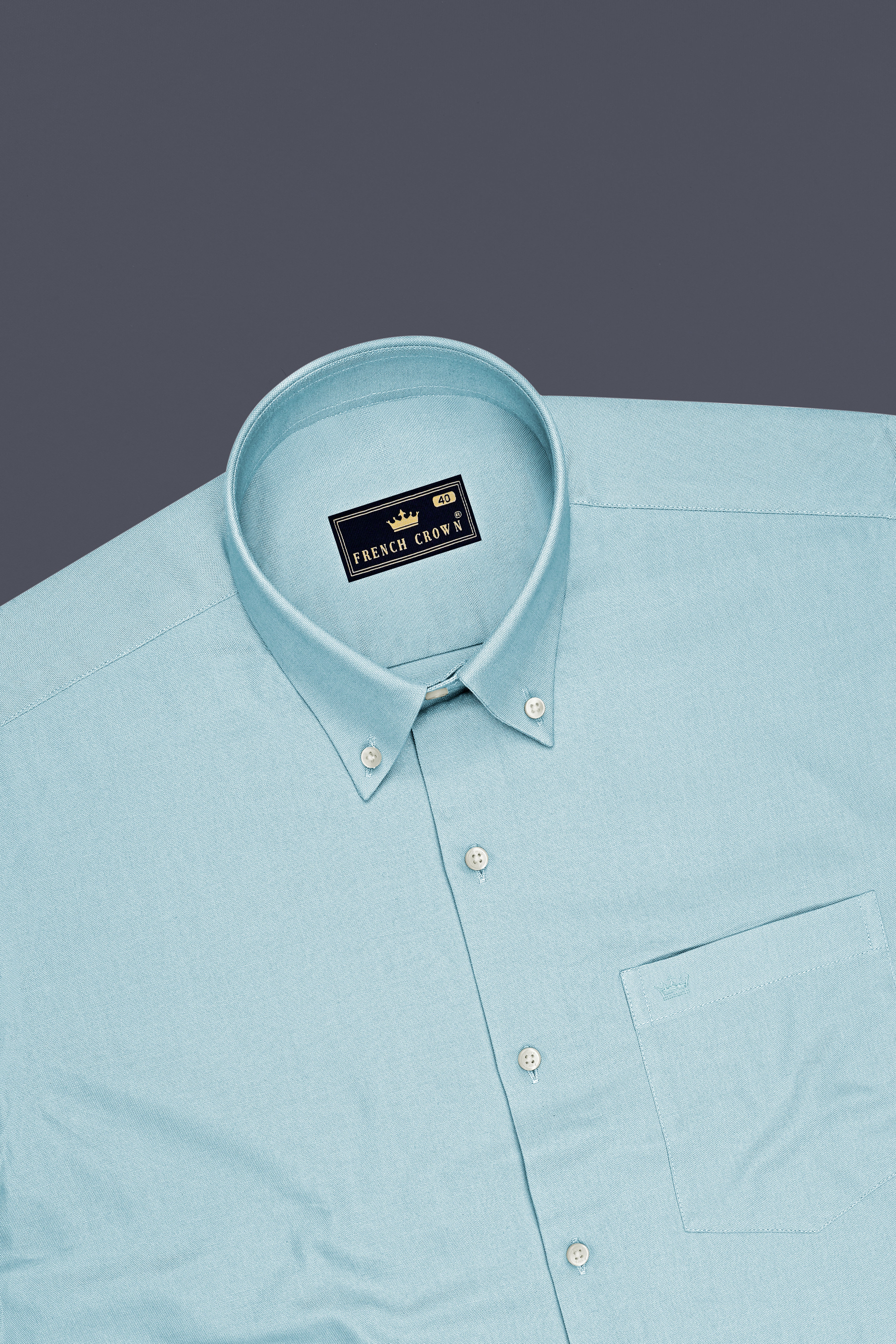 Verdel-Jungle Mist Green Oxford Premium Cotton Dress Button Down Shirt
