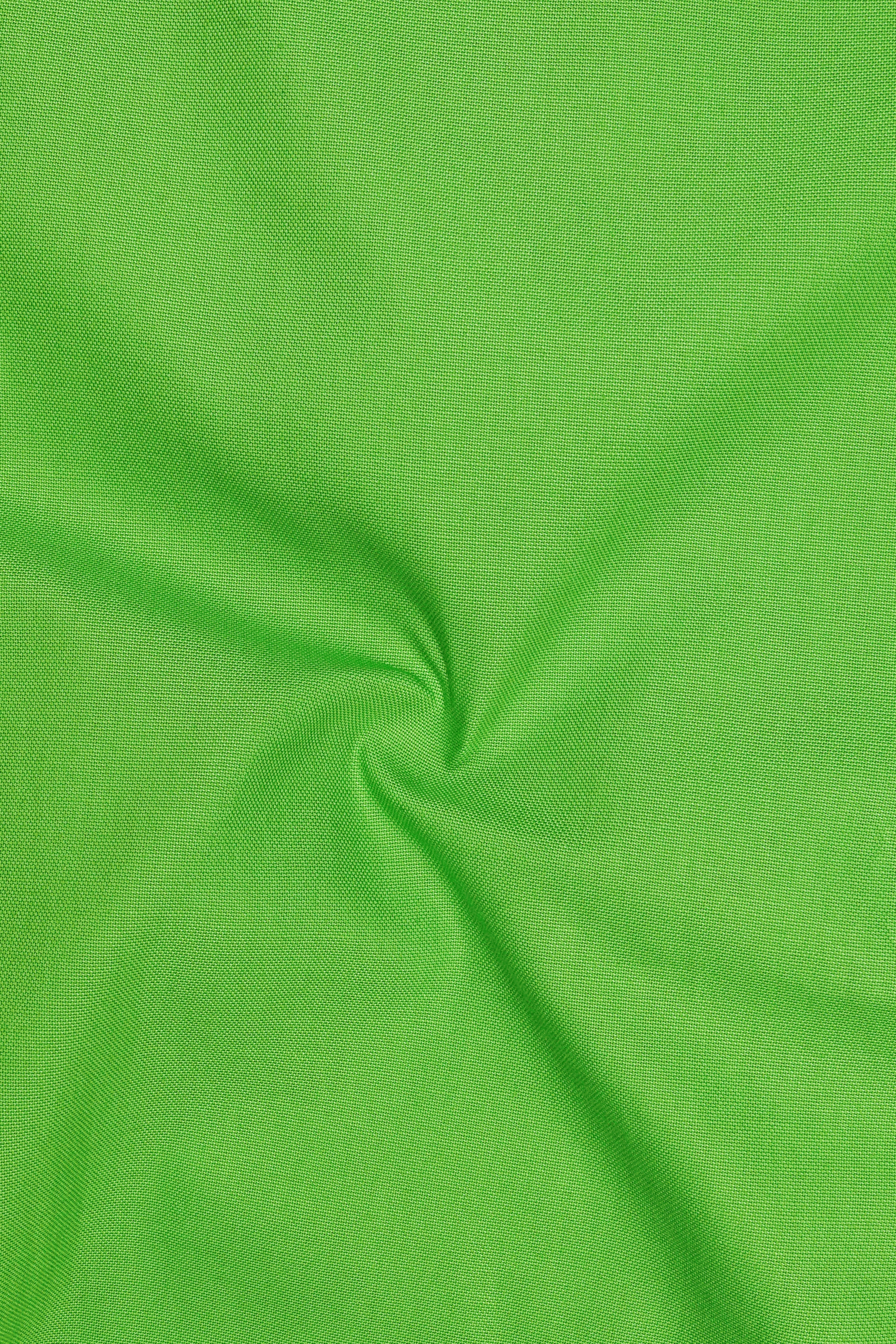 Virent-Mantis Green Oxford Premium Cotton Dress Cut Away Shirt