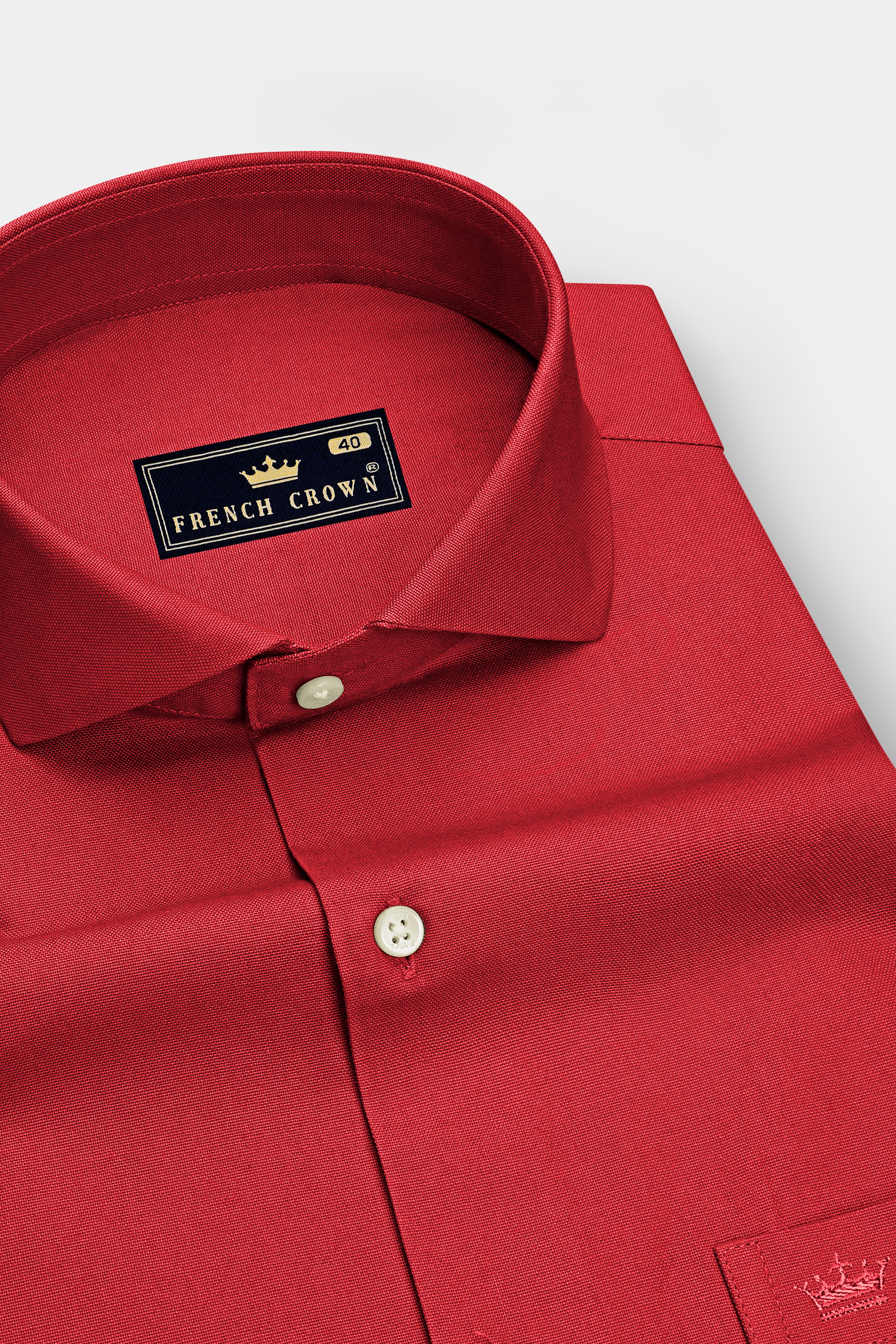 Sorin-Persian Red  Oxford Premium Cotton Dress Cut Away Shirt