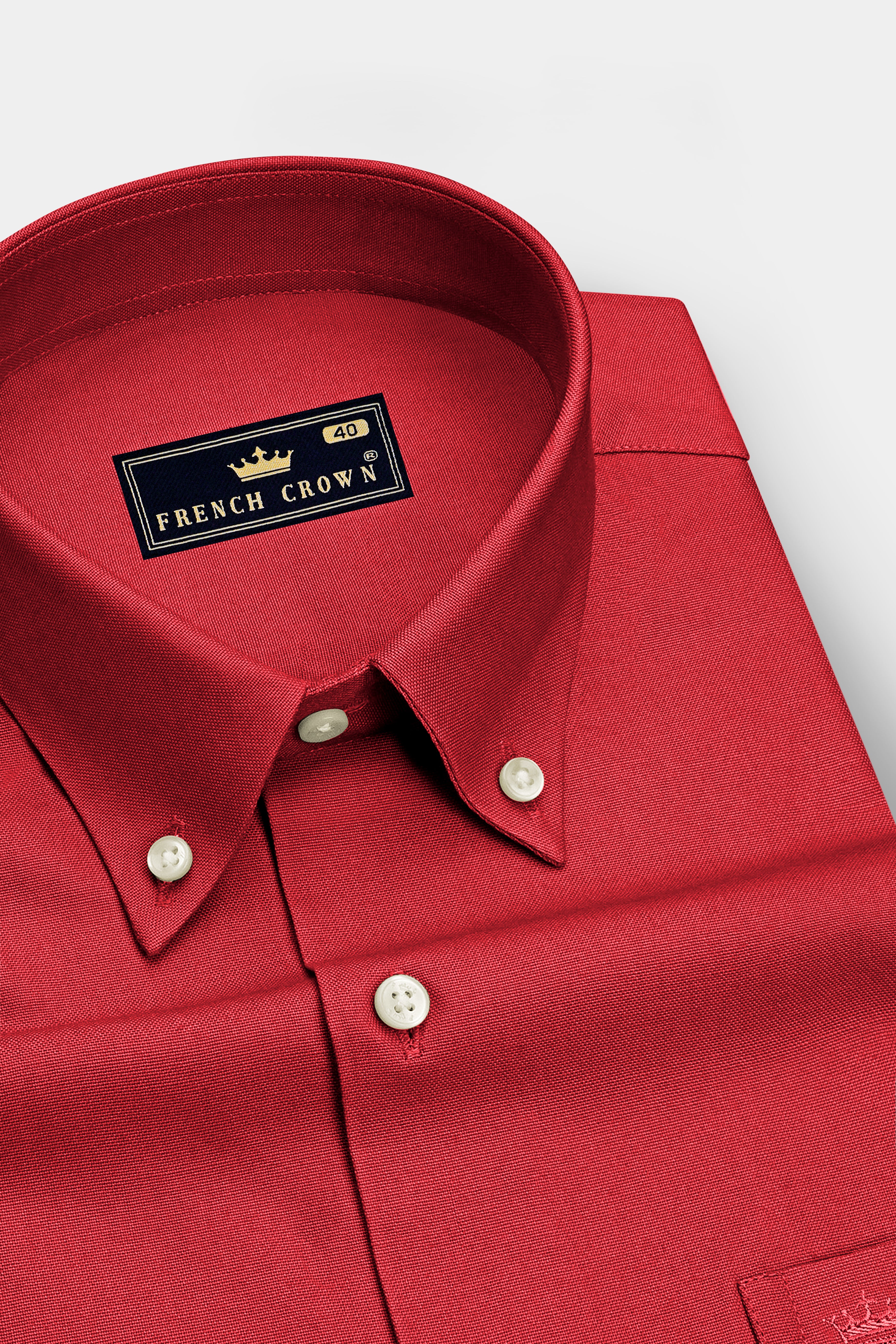 Sorin-Persian Red  Oxford Premium Cotton Dress Button Down Shirt