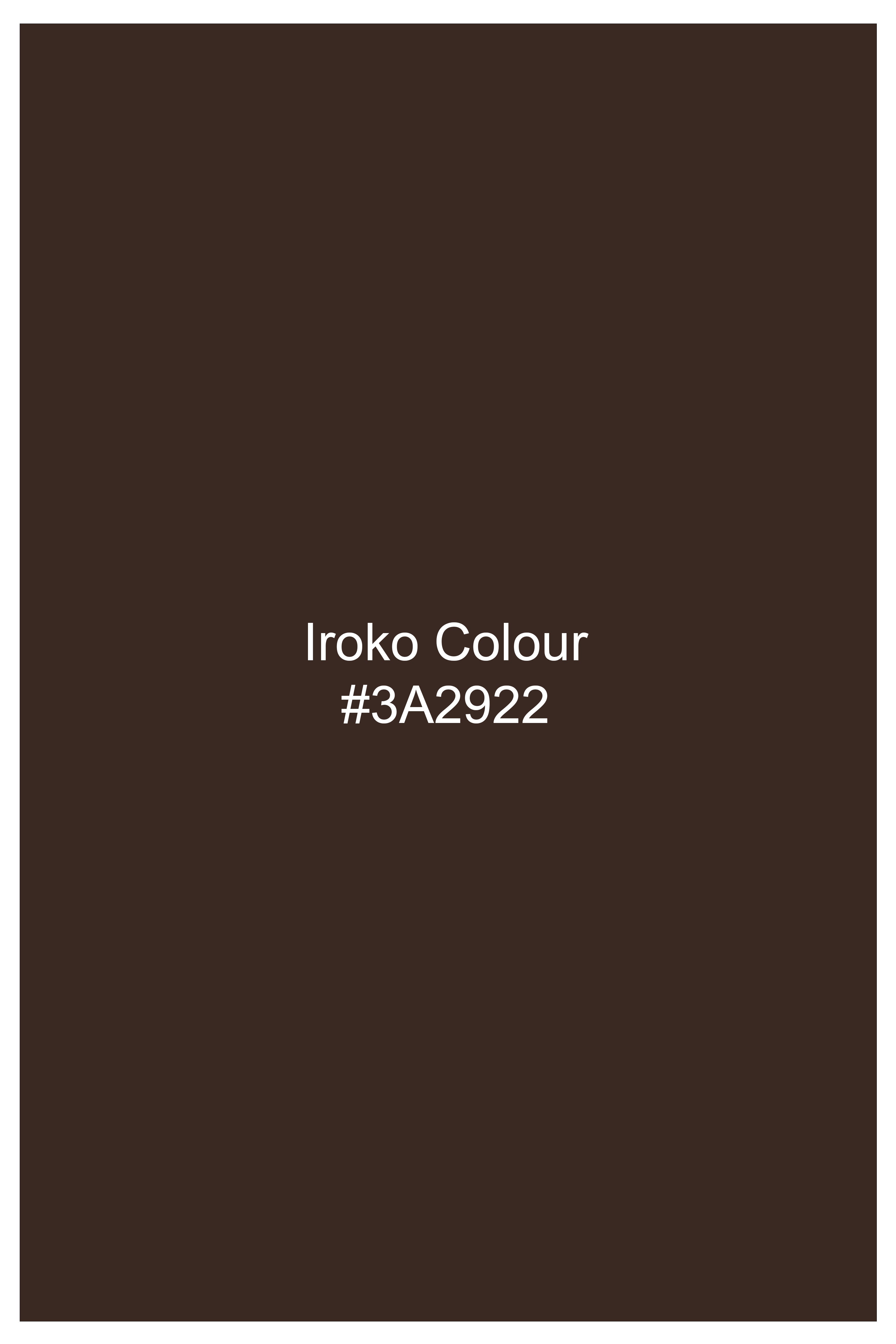 Russet-Iroko Brown Oxford Premium Cotton Dress Cut Away Shirt