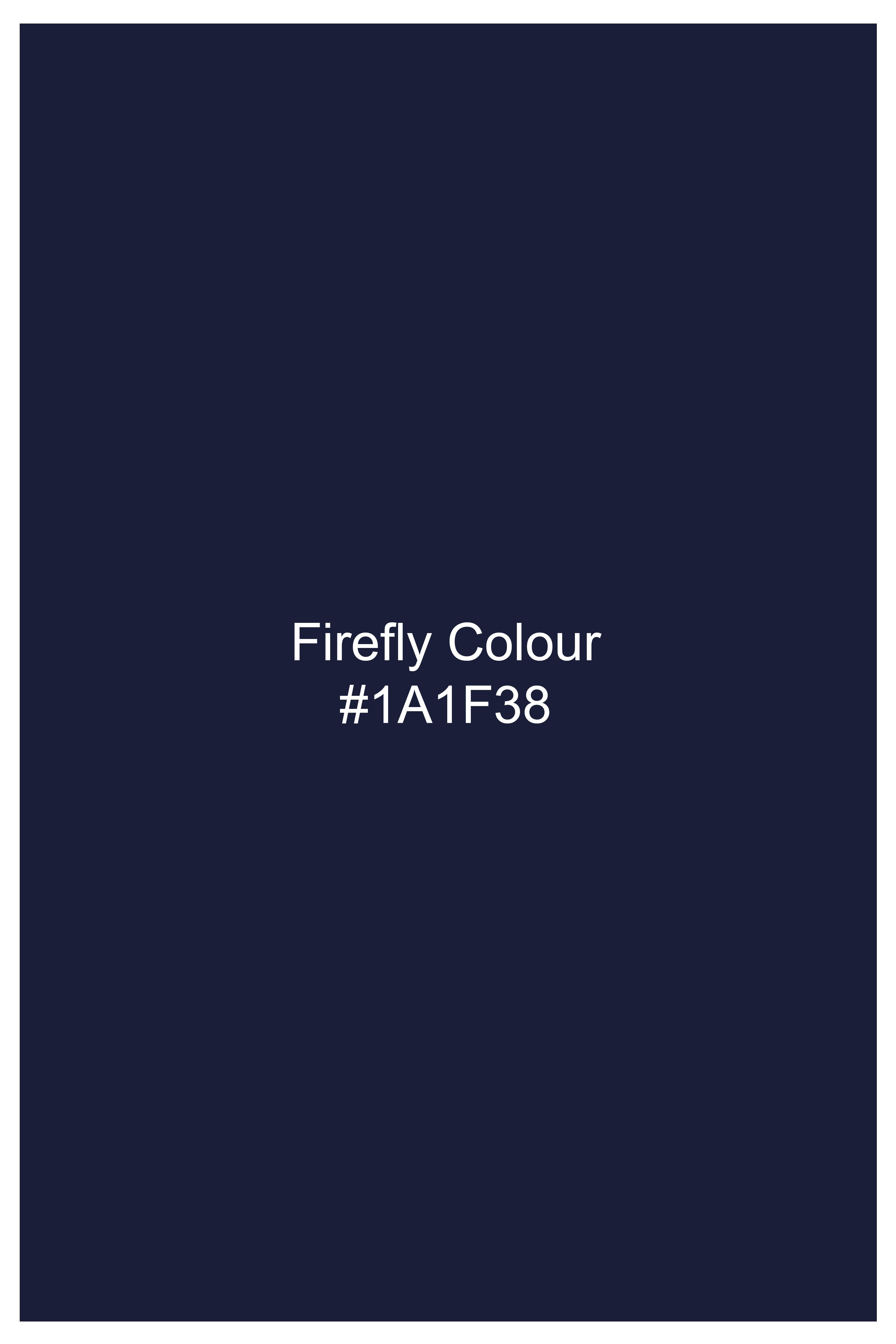 Noctis-Firefly Navy Oxford Premium Cotton Dress Cut Away Shirt
