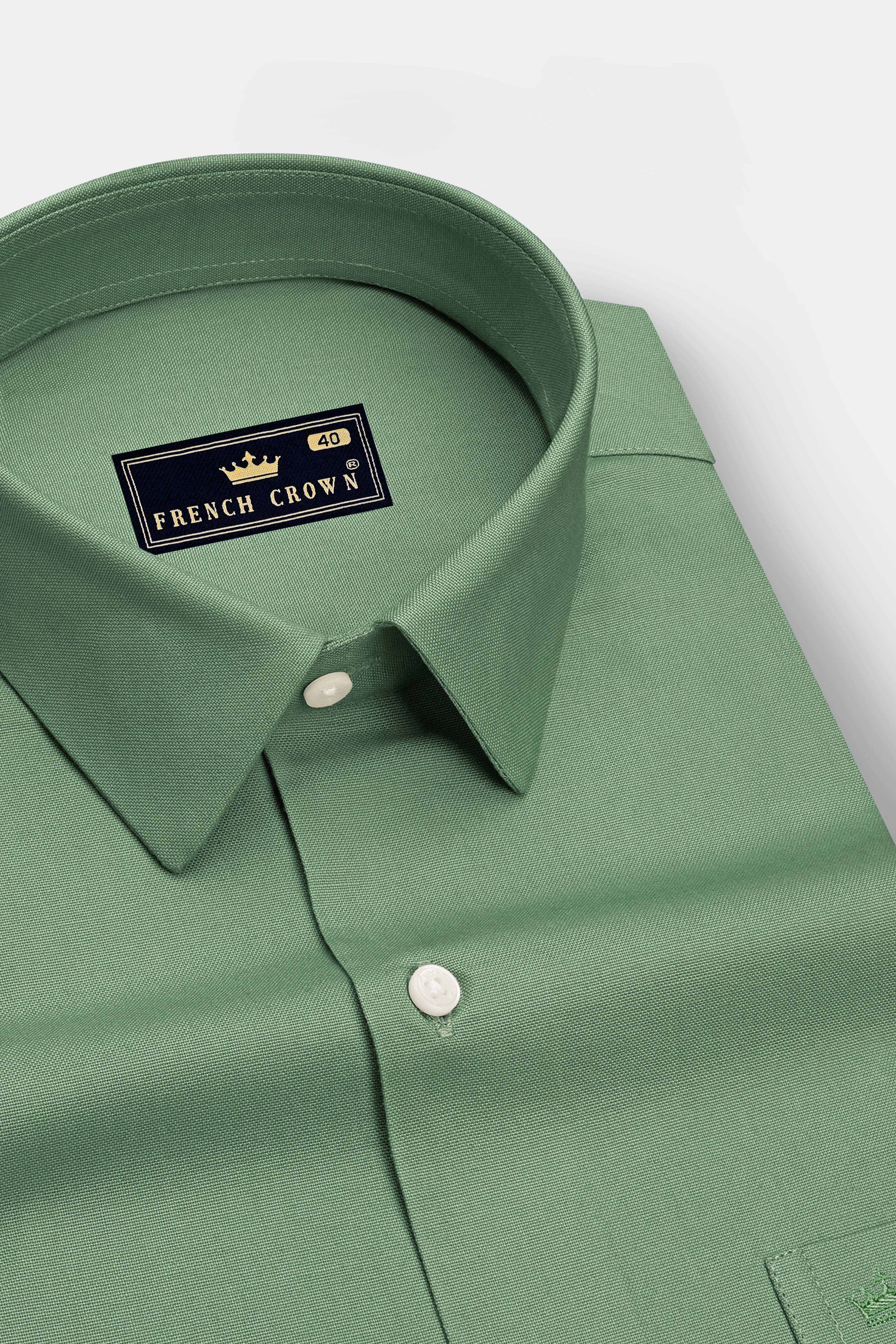 Sageon-Cactus Green Oxford Premium Cotton Dress Shirt