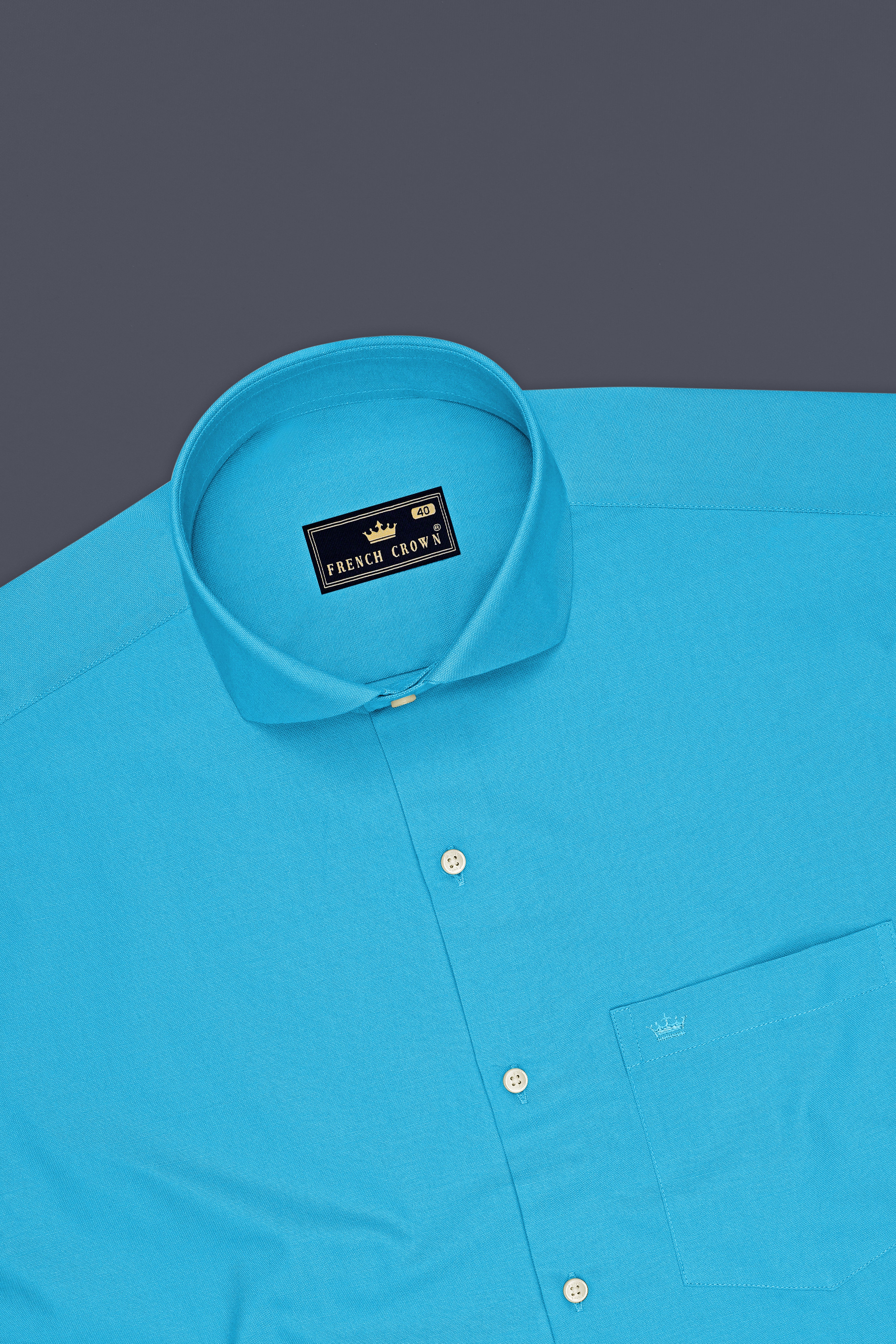 Maris-Jallyfish Blue Oxford Premium Cotton Dress Cut Away Shirt