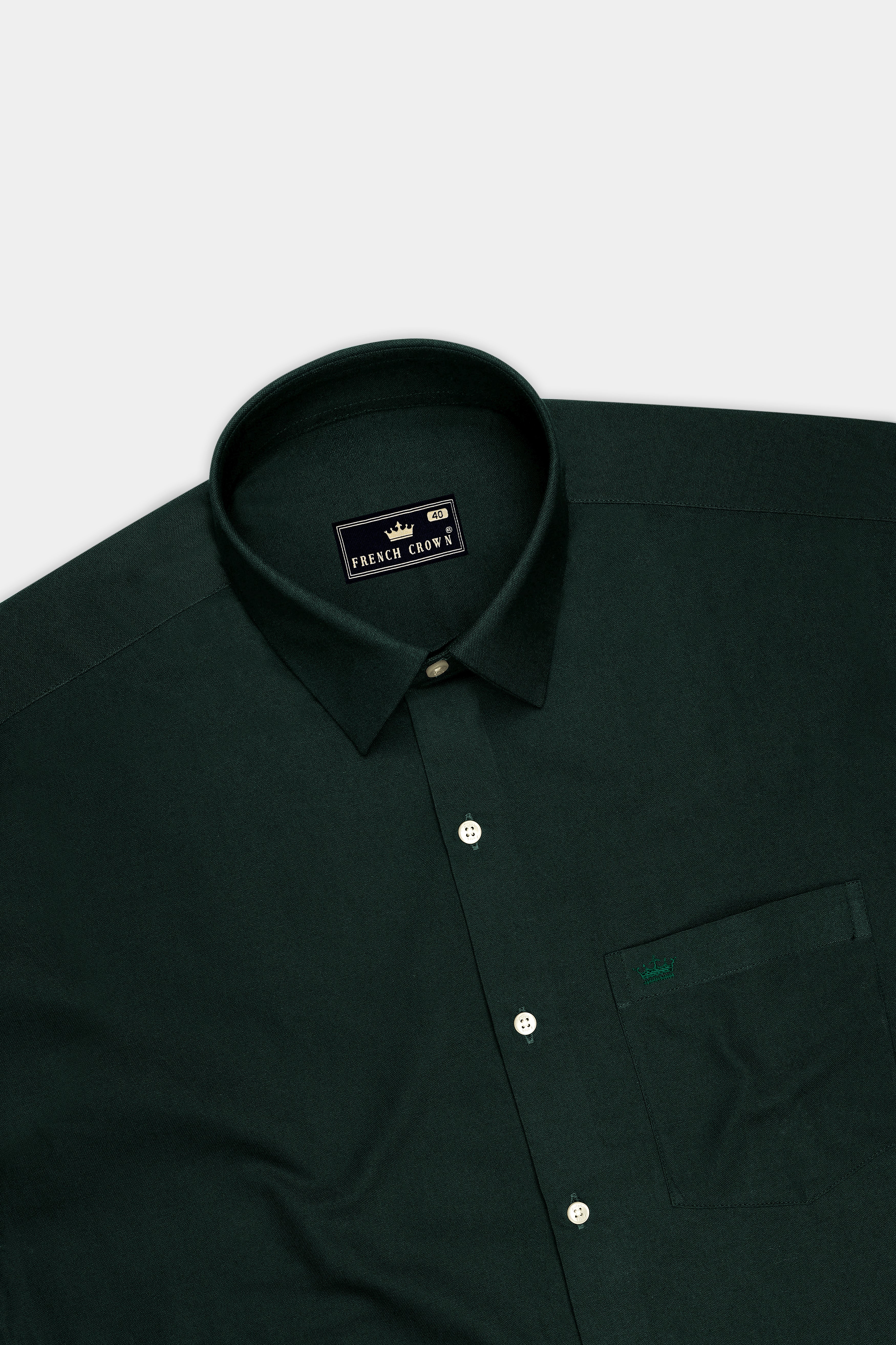 Mossen-Bush Green Oxford Premium Cotton Dress Shirt