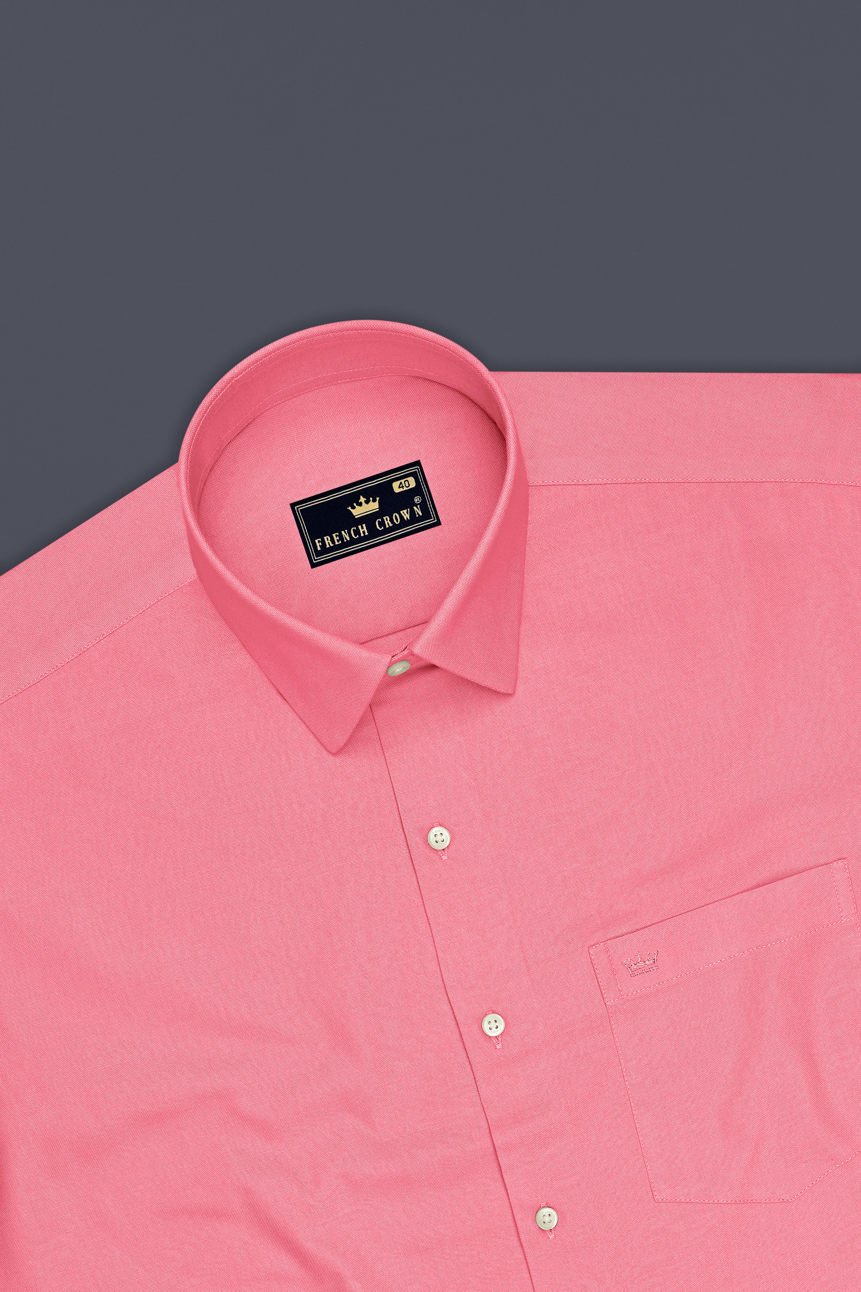 Pechelle-Geraldine Peach Oxford Premium Cotton Dress Shirt