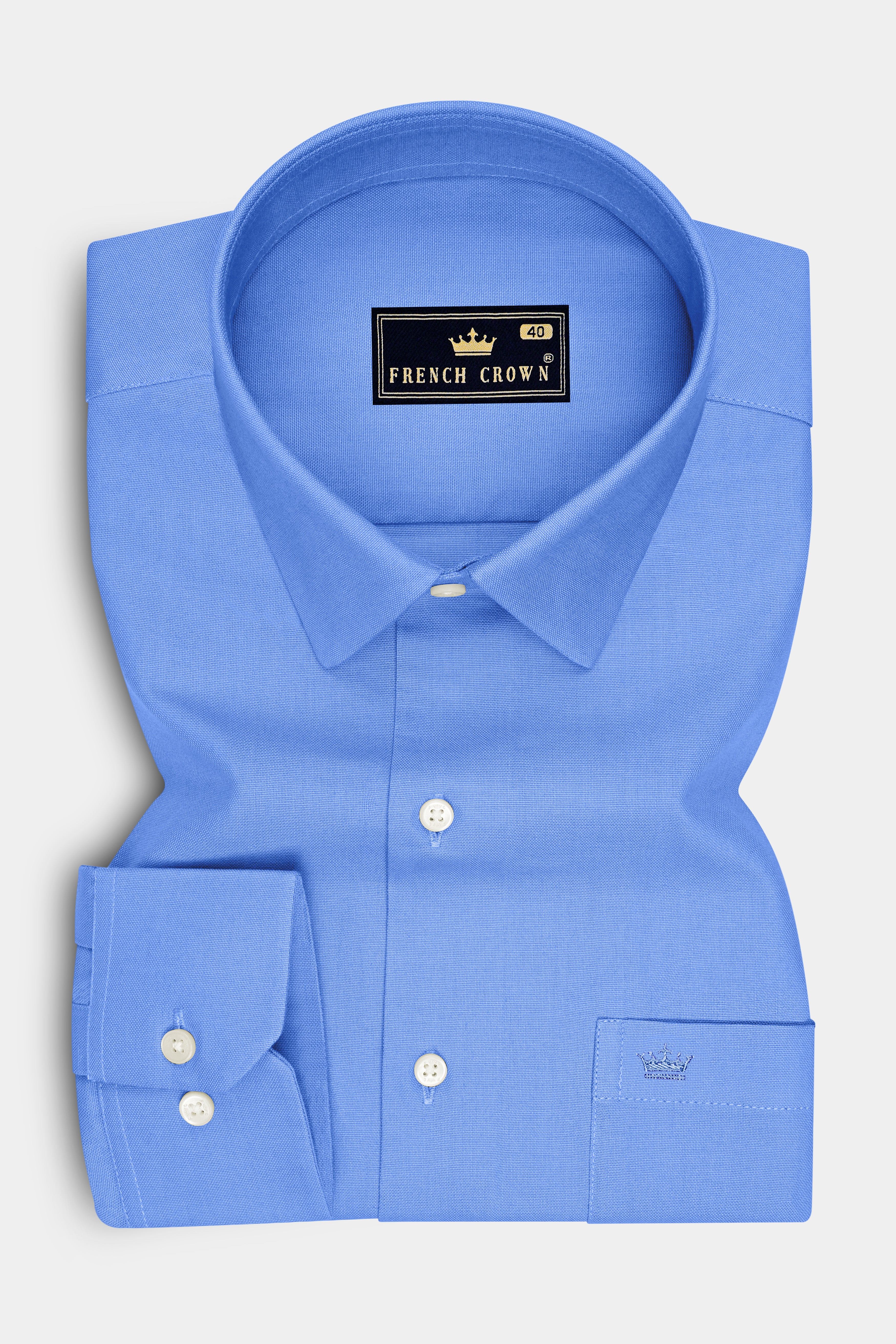 Ciel-Cornflower Blue Oxford Premium Cotton Dress Shirt