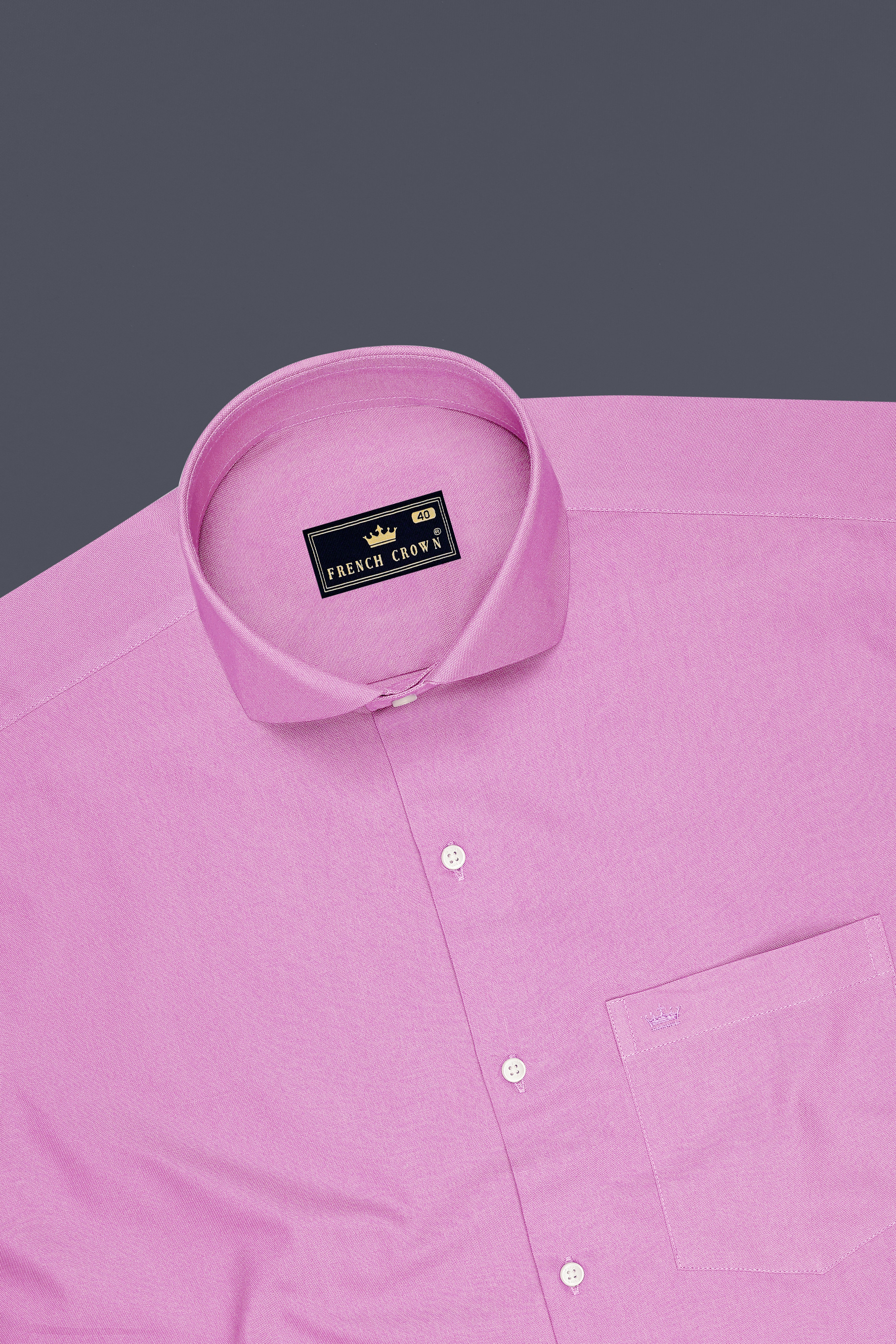 Lorien-Orchid Pink Oxford Premium Cotton Dress Cut Away Shirt