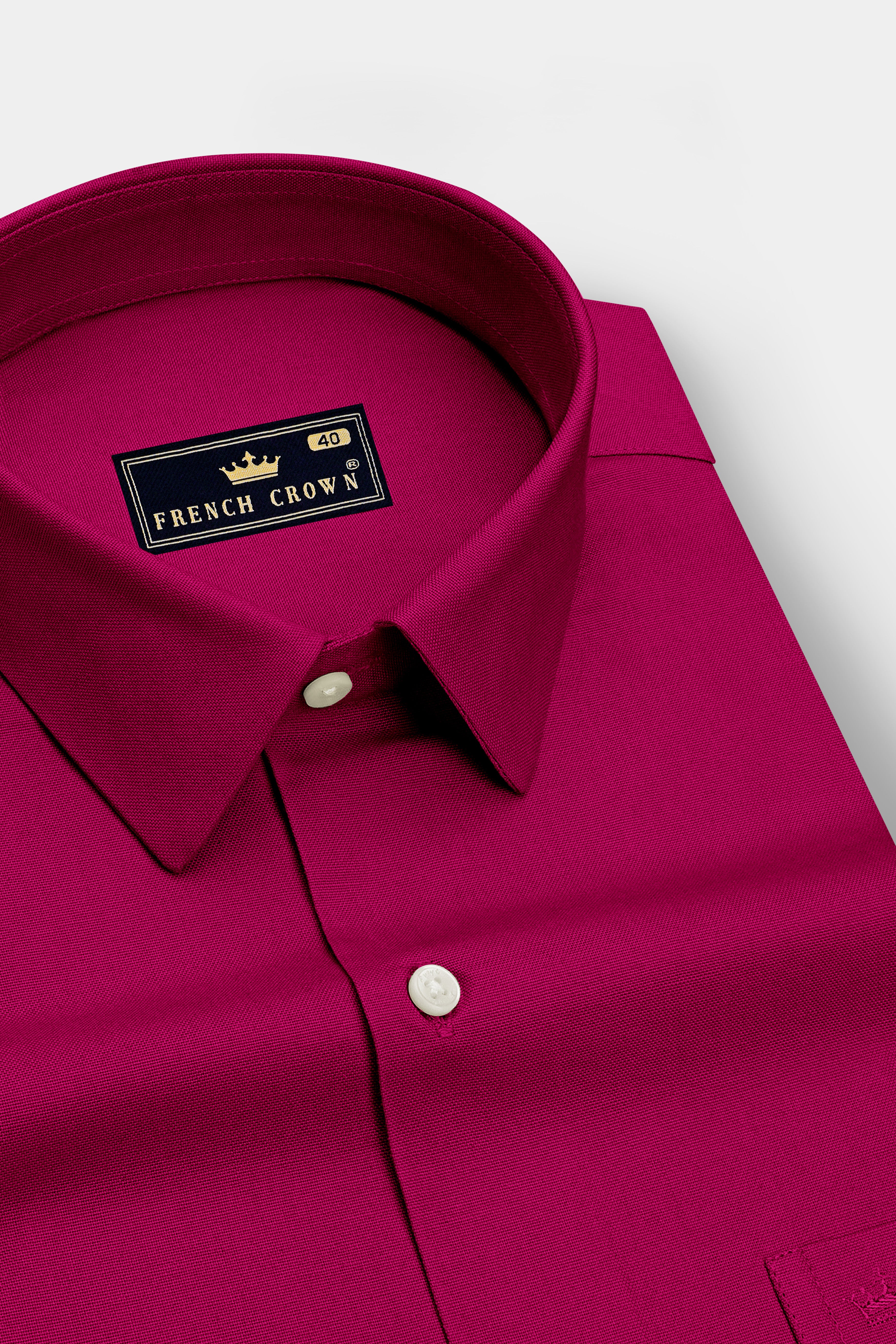 Roselle-Mulberry Pink Oxford Premium Cotton Dress Shirt