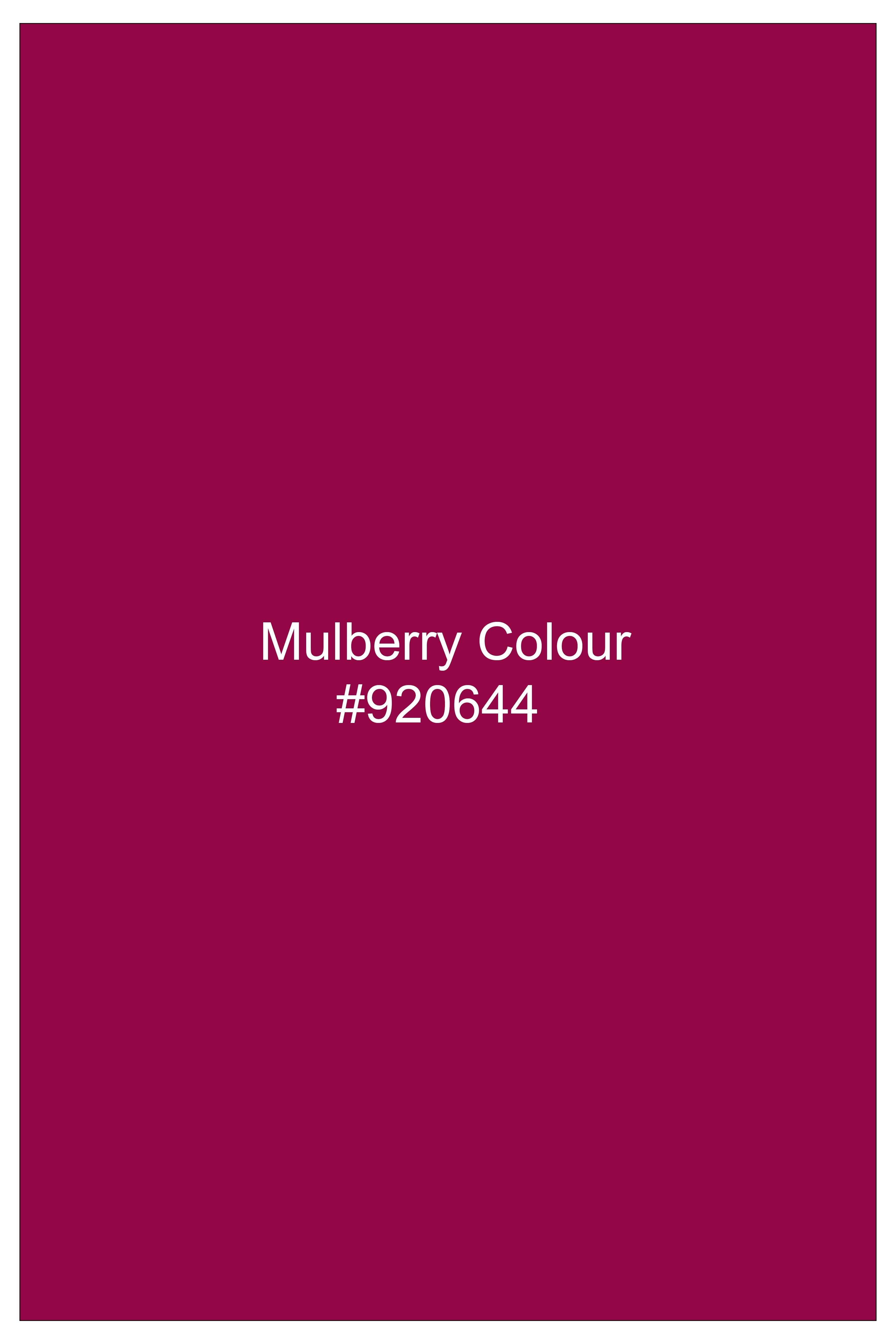 Roselle-Mulberry Pink Oxford Premium Cotton Dress Cut Away Shirt
