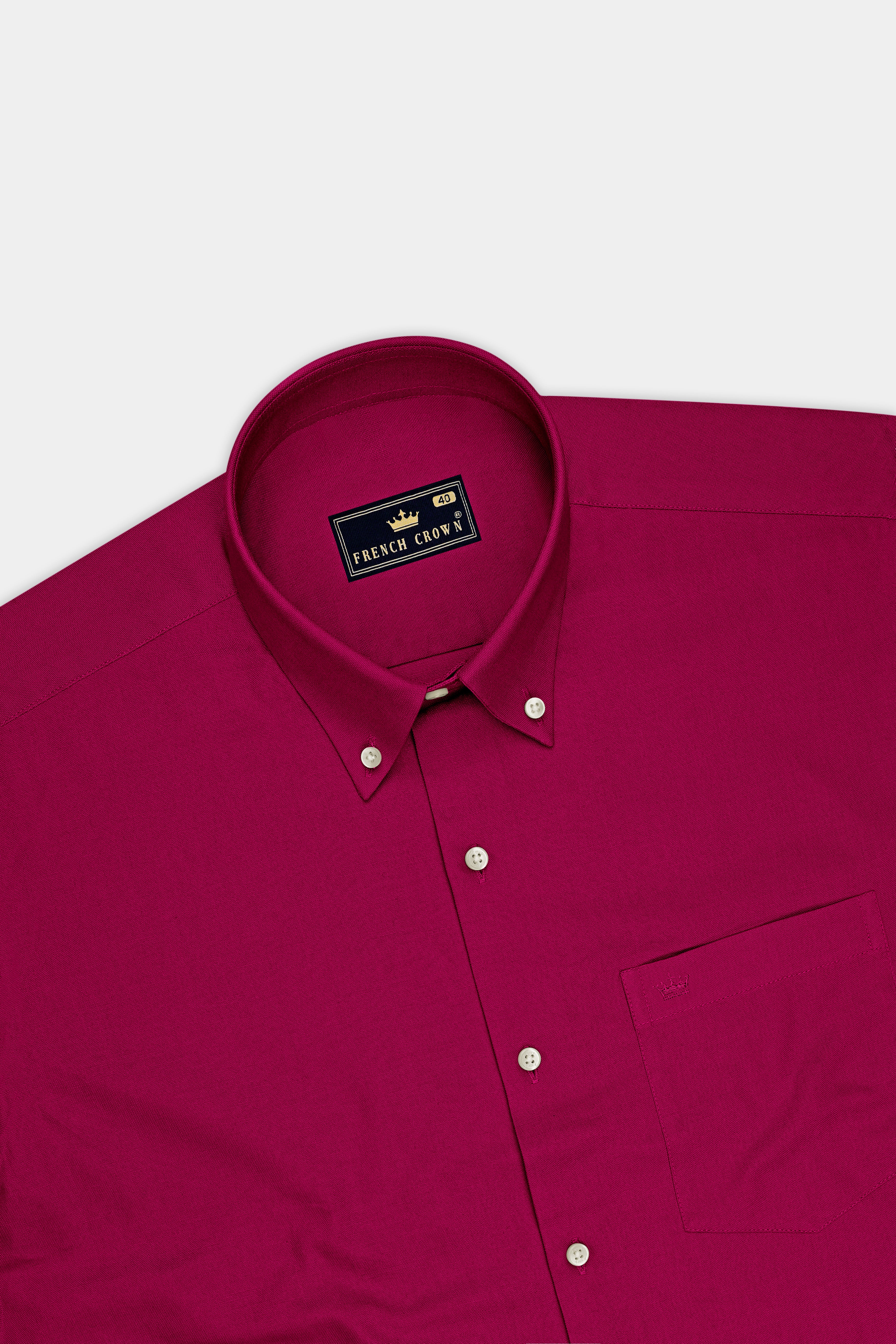 Roselle-Mulberry Pink Oxford Premium Cotton Dress Button Down Shirt