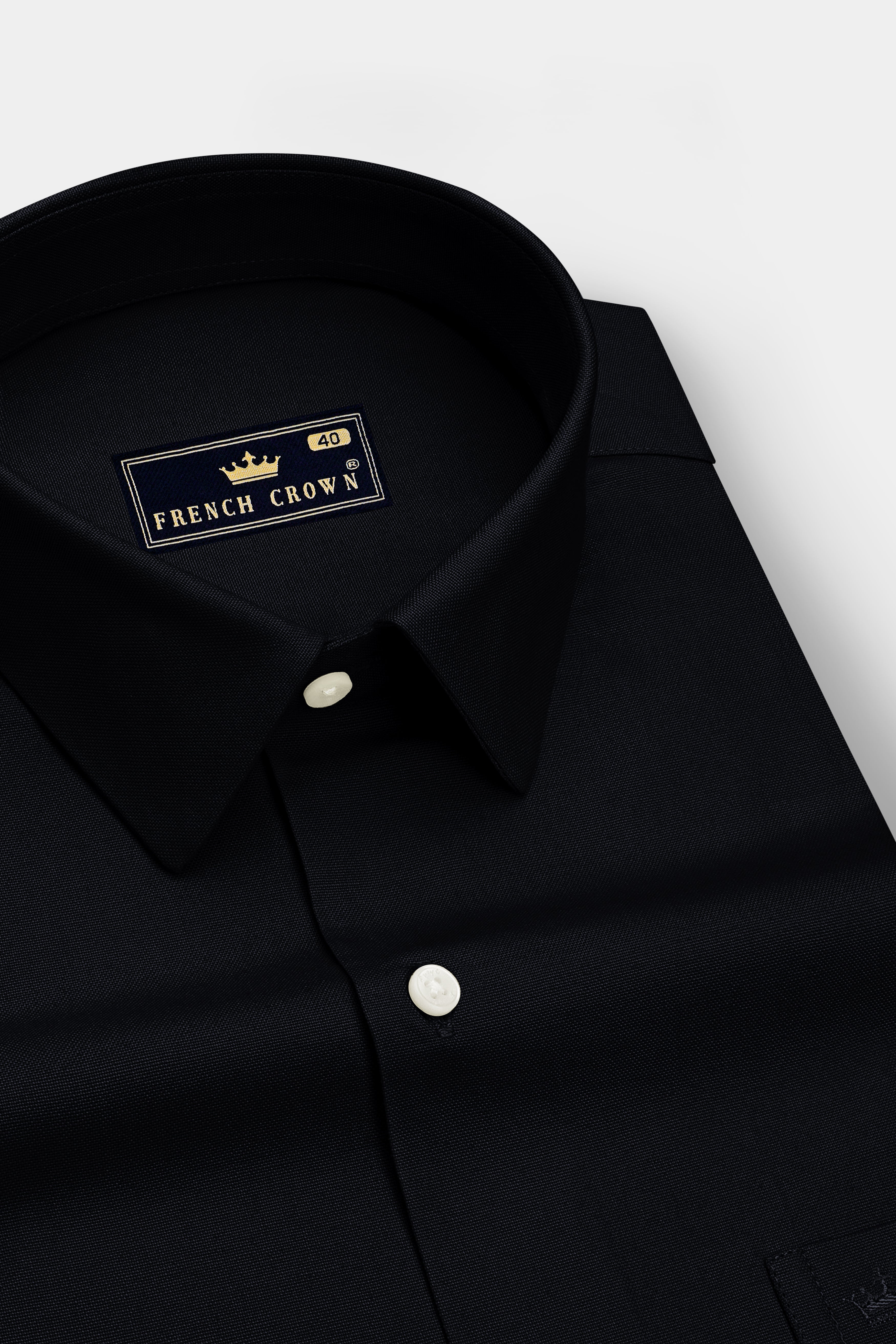 Eclipse-Jade Black Oxford Premium Cotton Dress Shirt