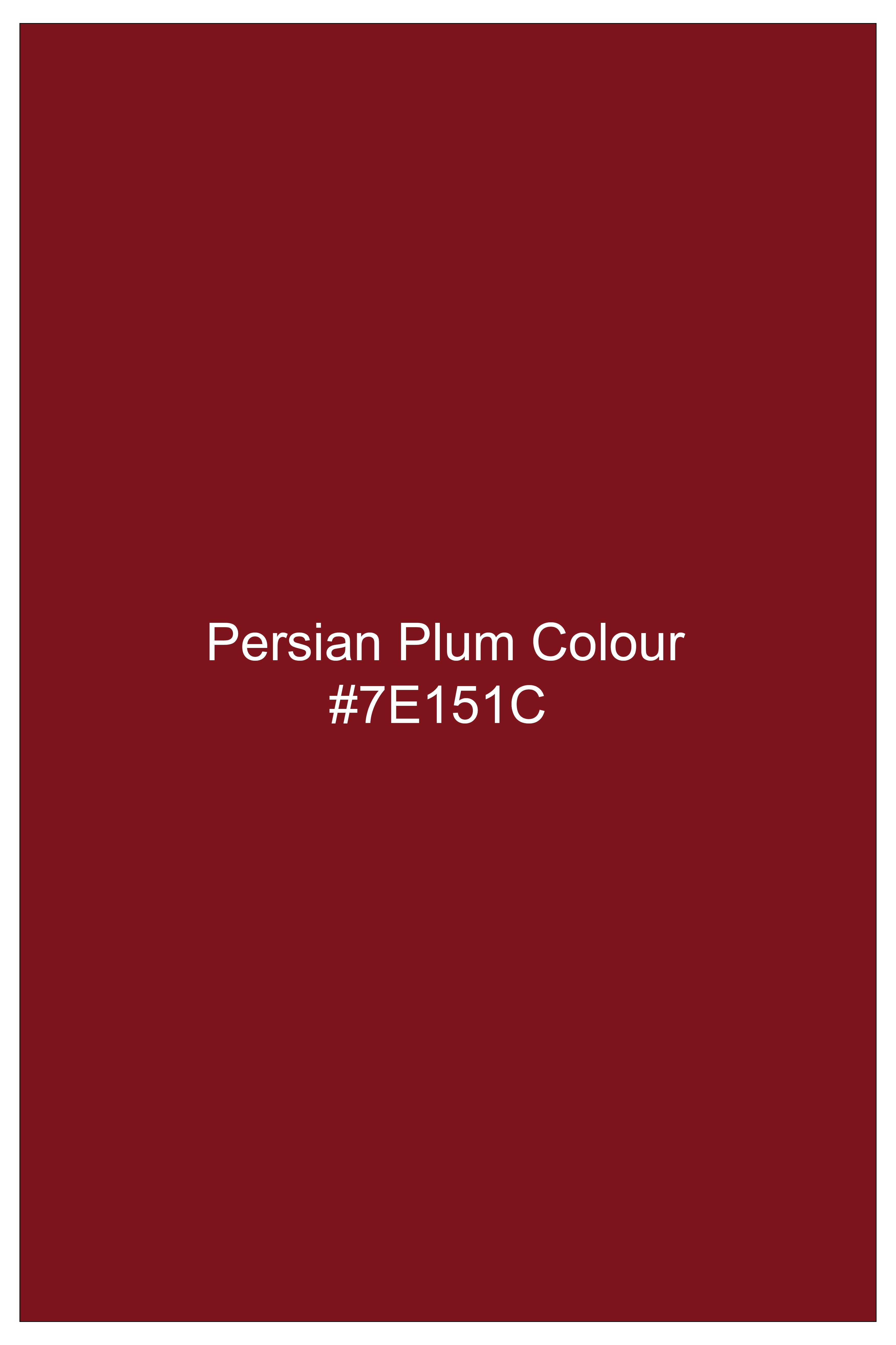 Rouge-Persian Plum Red Oxford Premium Cotton Dress Shirt