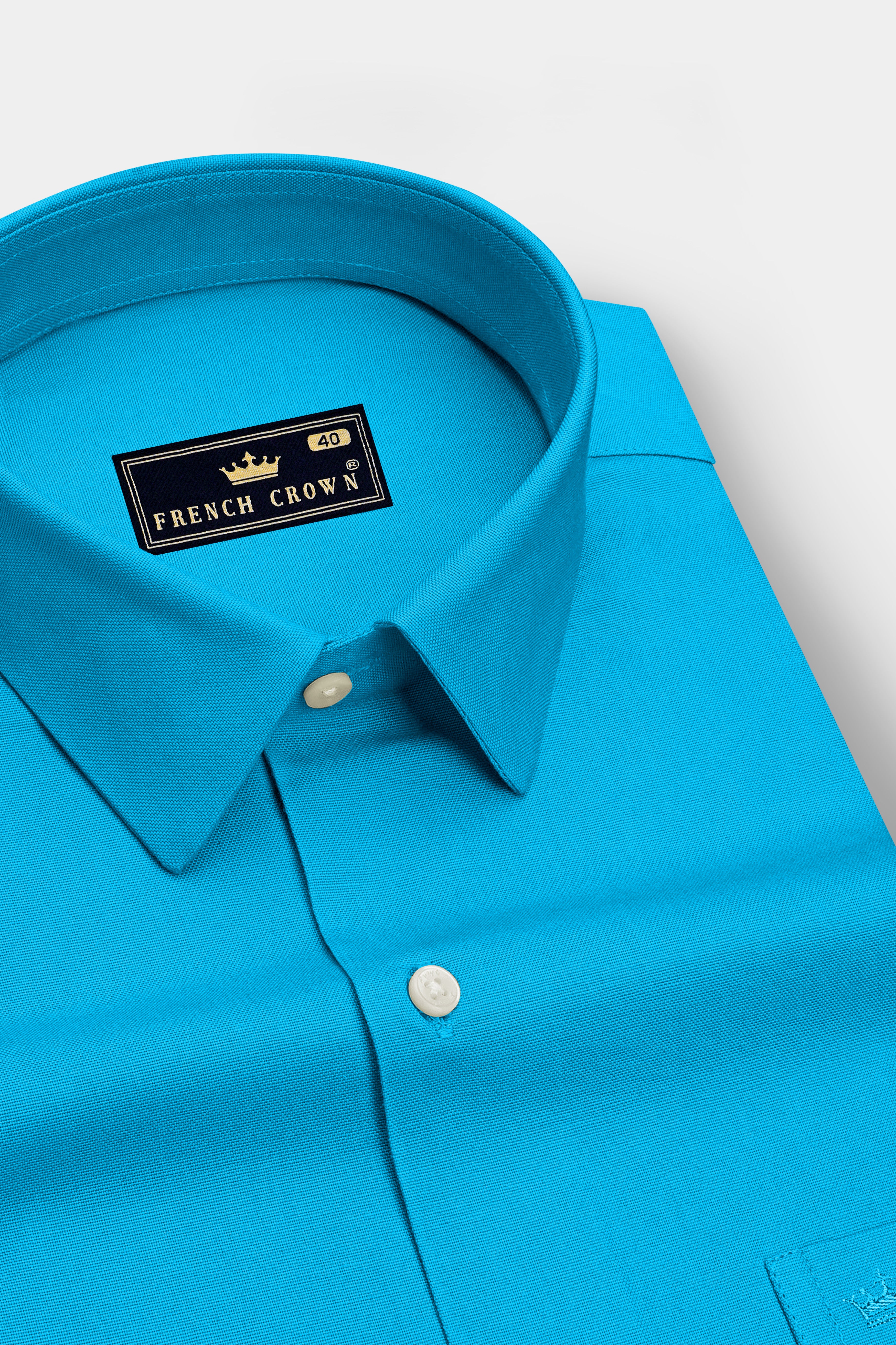 Zephyr-Butterfly Blue Oxford Premium Cotton Dress Shirt