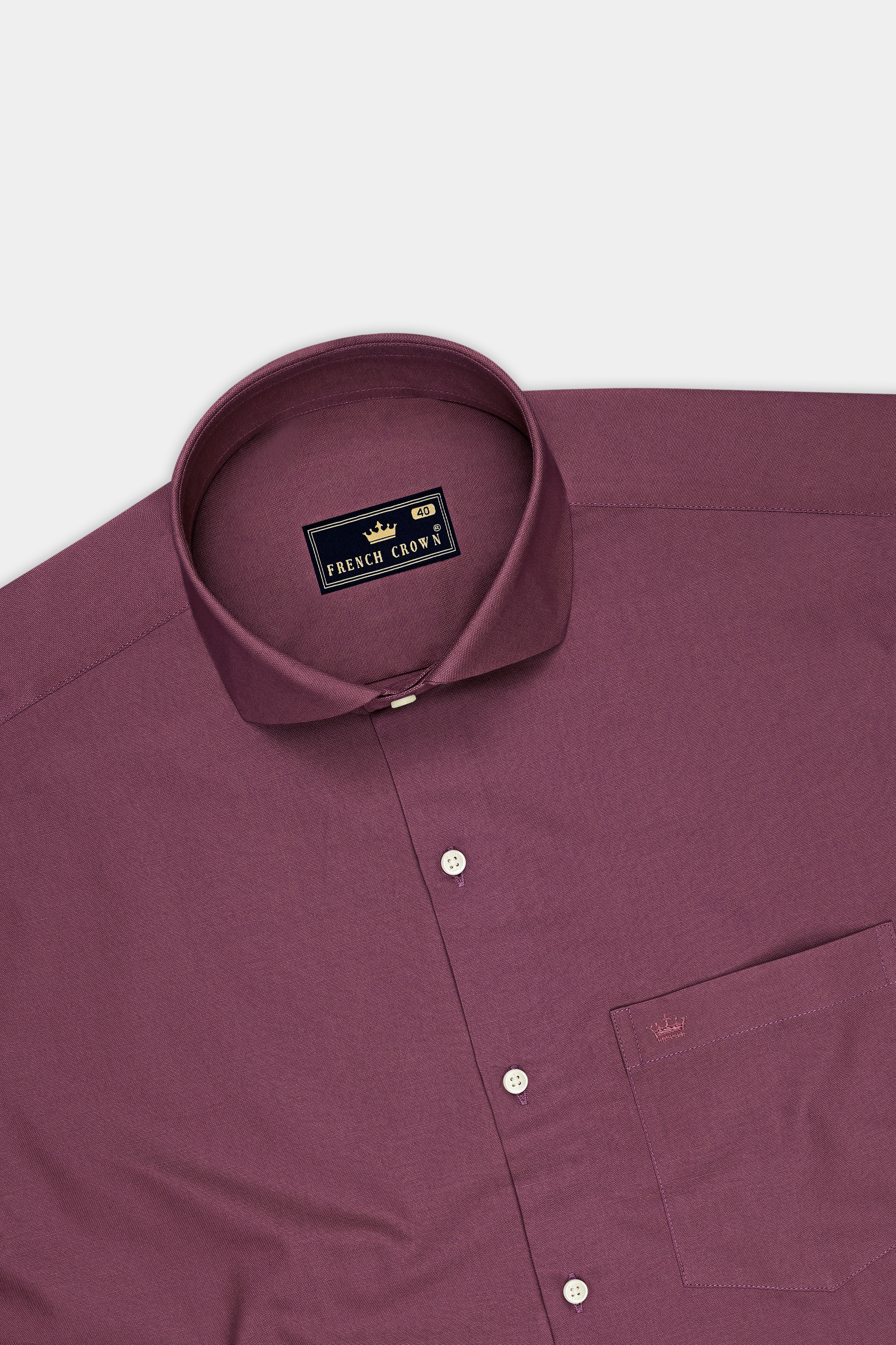 Rosen-Rust Pink Oxford Premium Cotton Dress Cut Away Shirt