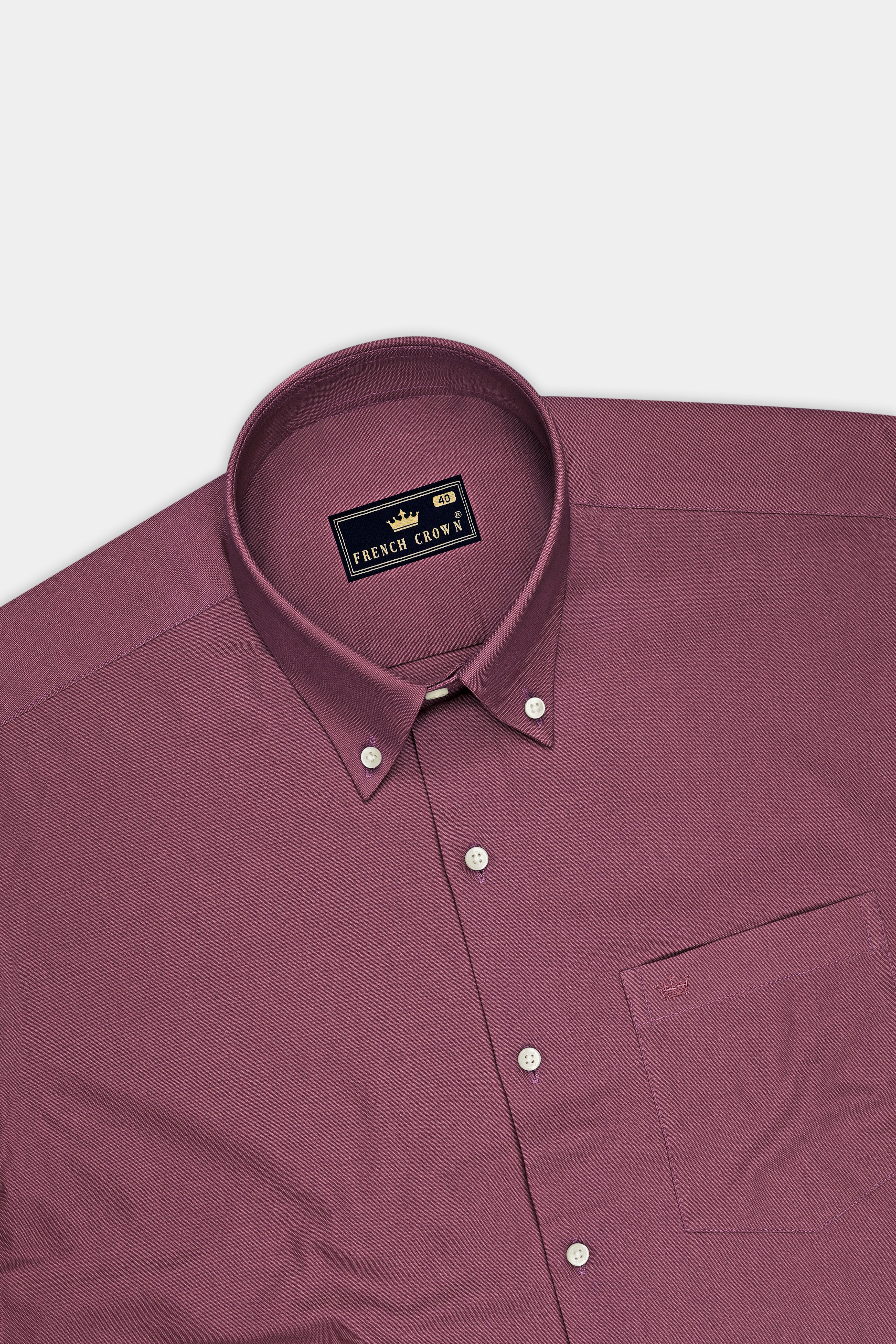 Rosen-Rust Pink Oxford Premium Cotton Dress Button Down Shirt