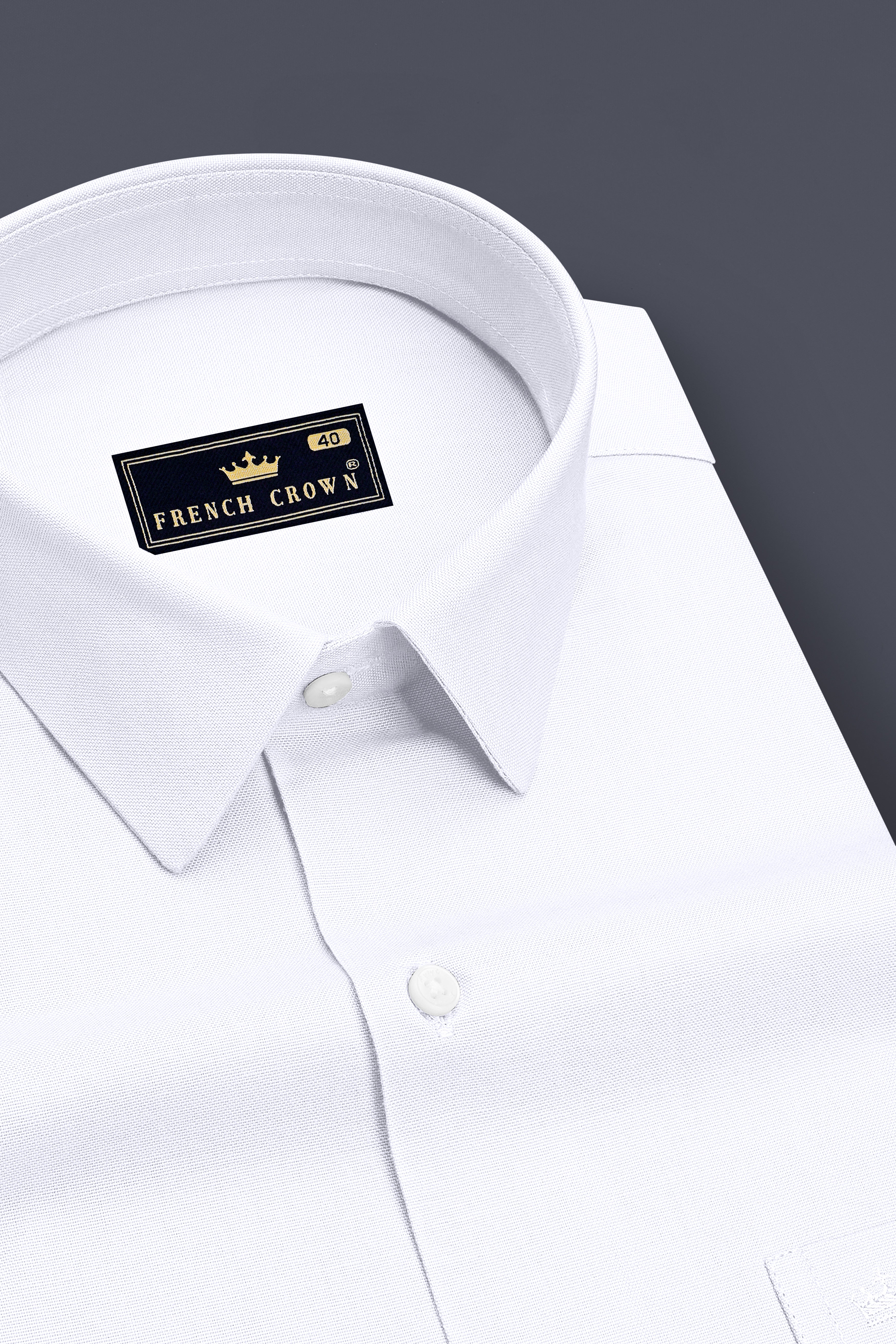 Lumen-Bright White Oxford Premium Cotton Dress Shirt