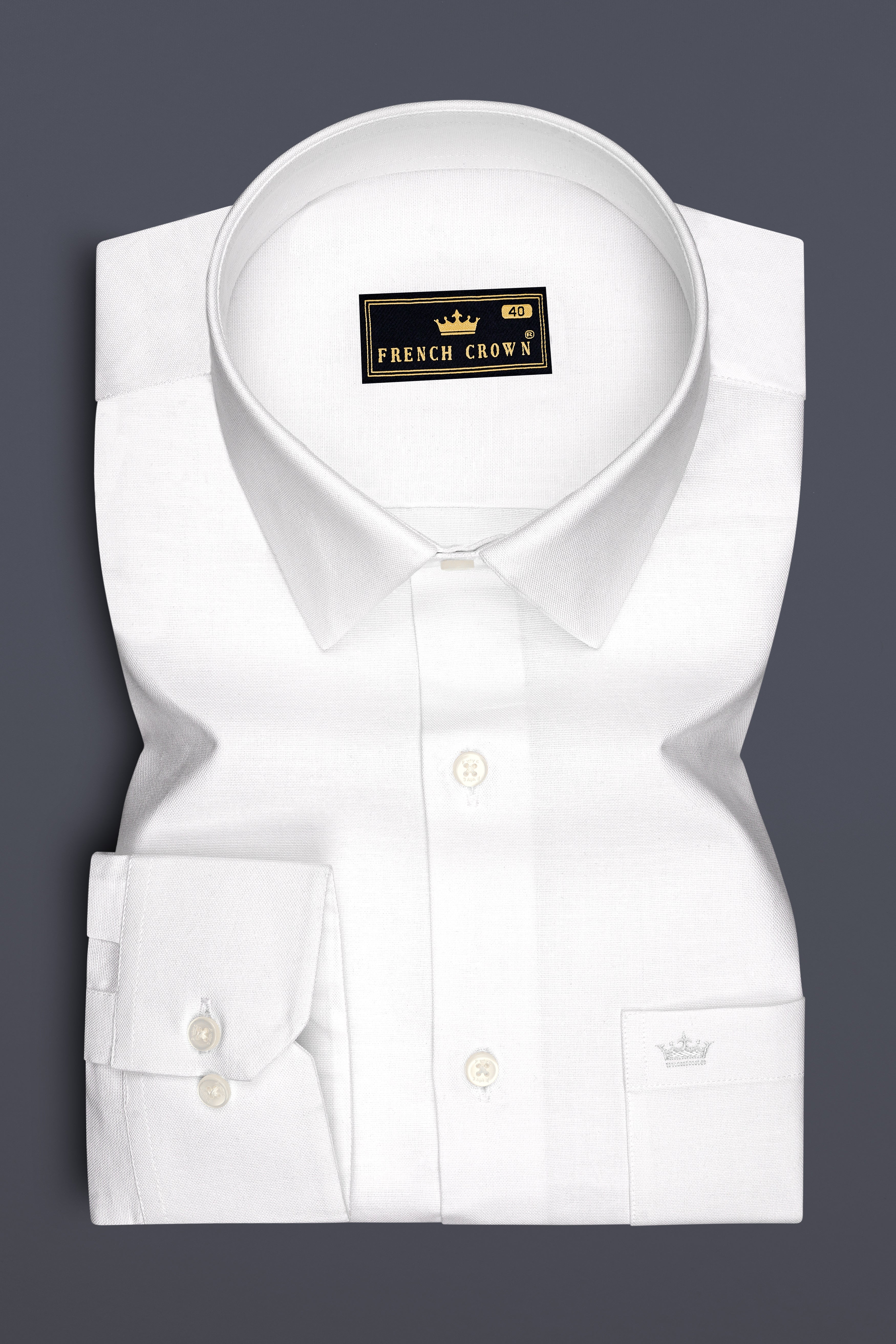 Lumen-Bright White Oxford Premium Cotton Dress Shirt