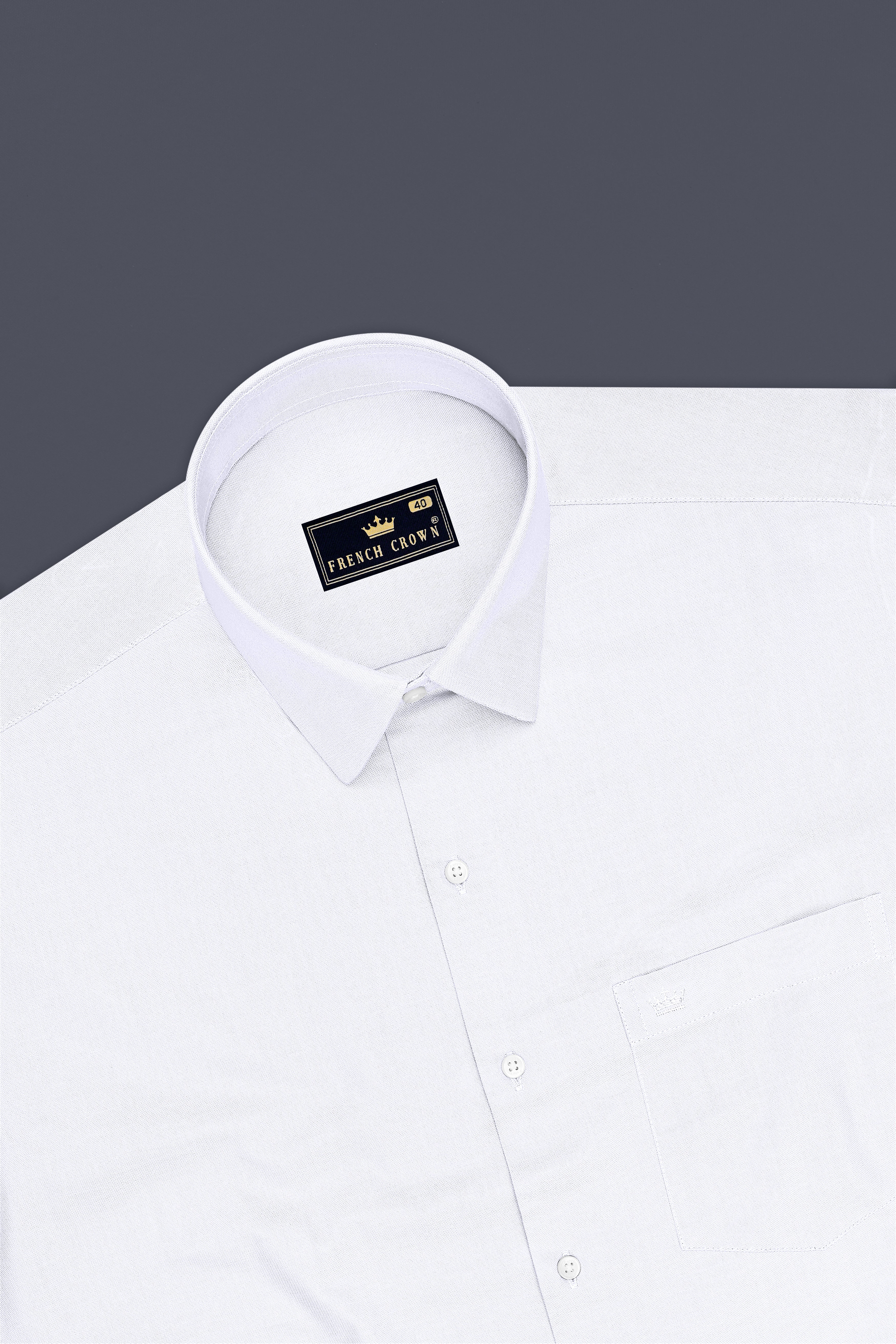 Lumen-Bright White Oxford Premium Cotton Dress Shirt