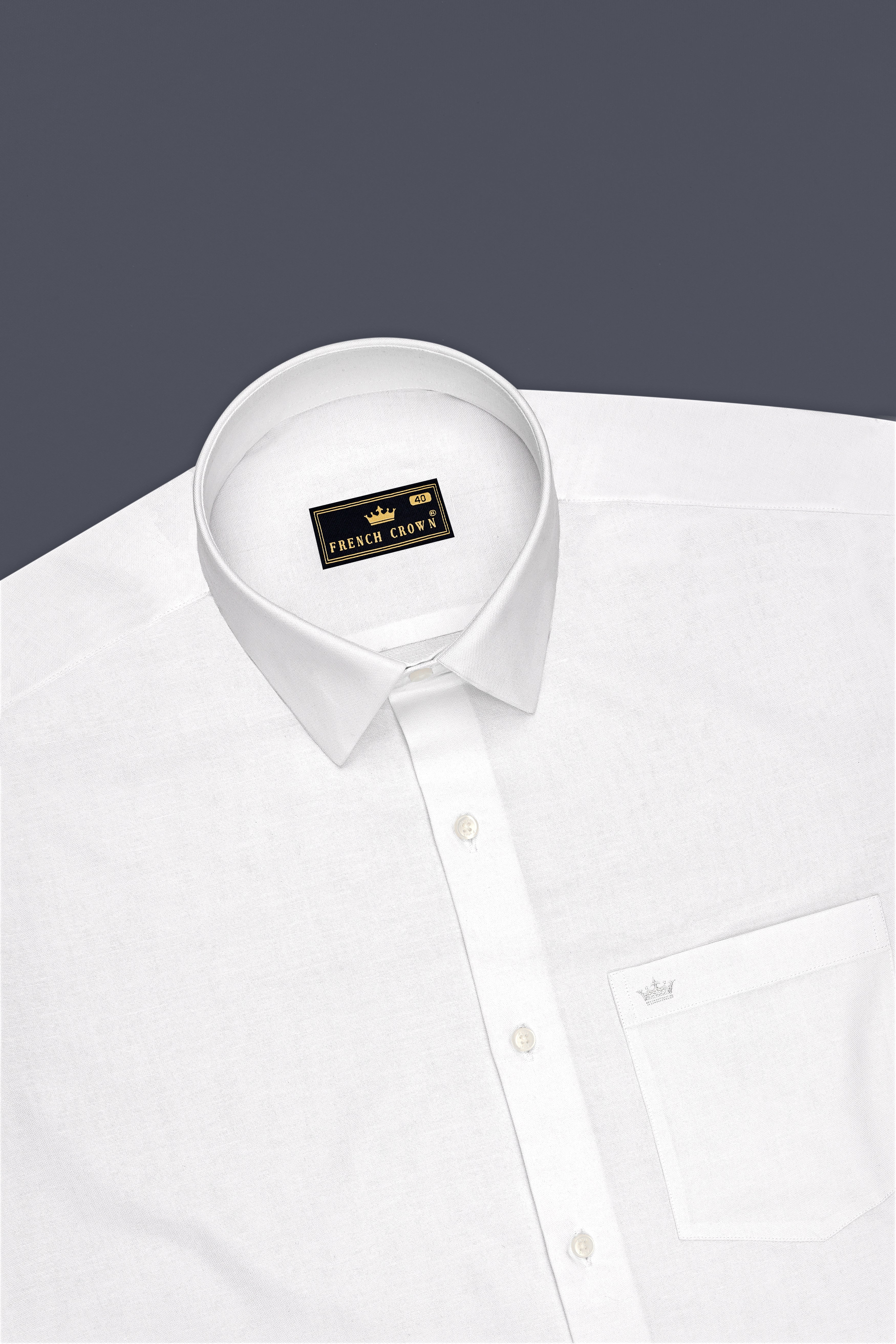 Lumen-Bright White Oxford Premium Cotton Dress Shirt