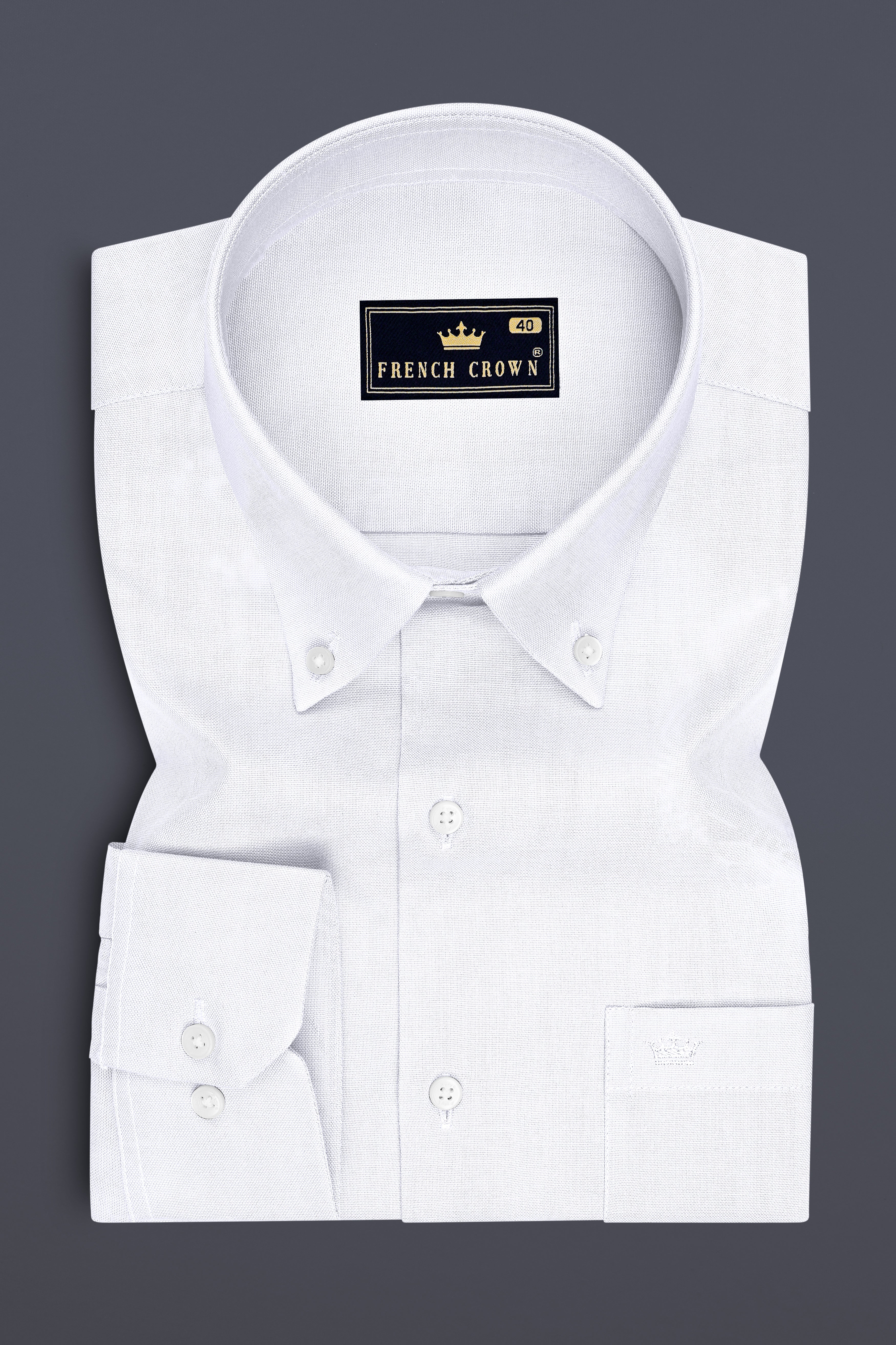 Lumen-Bright White Oxford Premium Cotton Dress Button Down Shirt