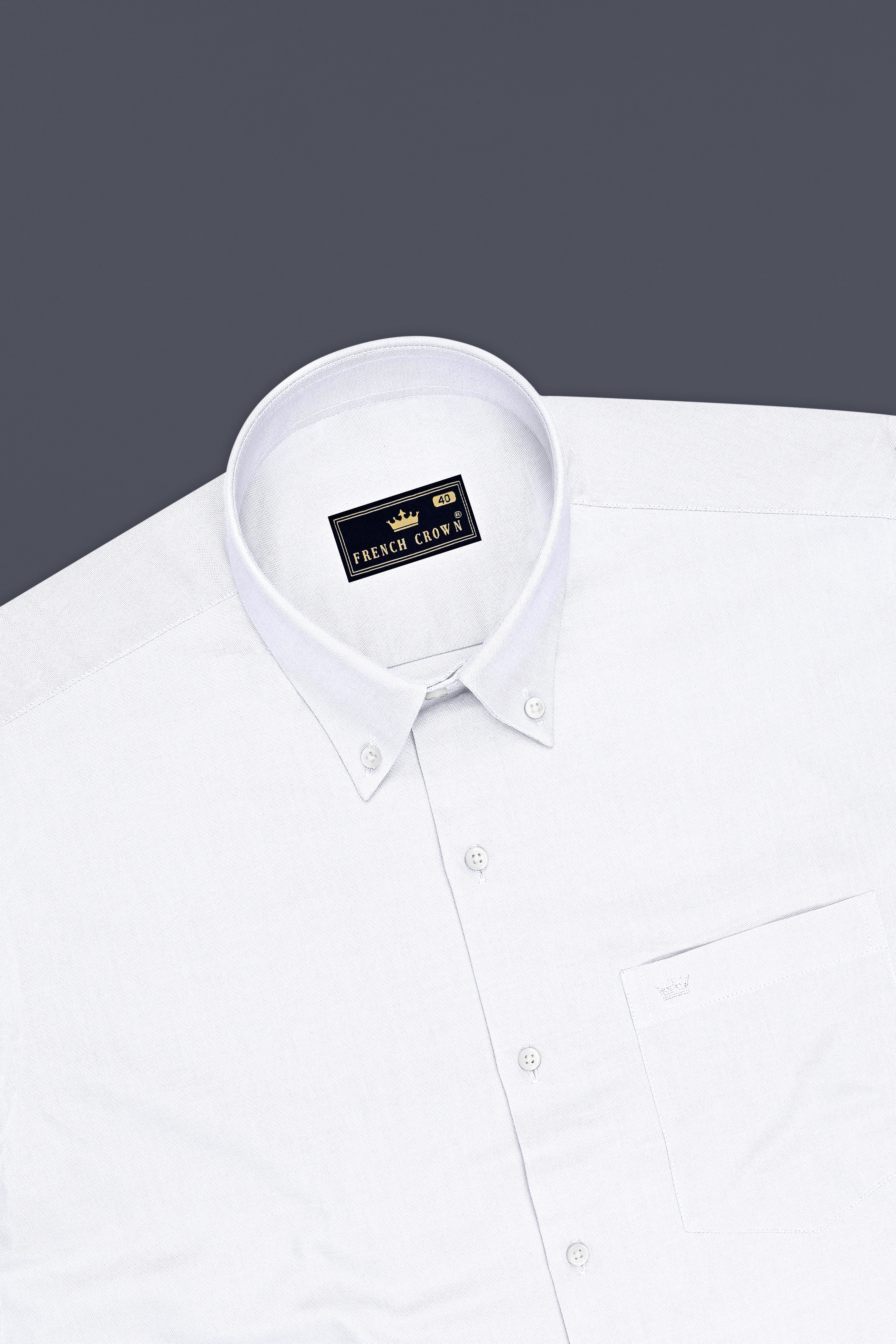 Lumen-Bright White Oxford Premium Cotton Dress Button Down Shirt