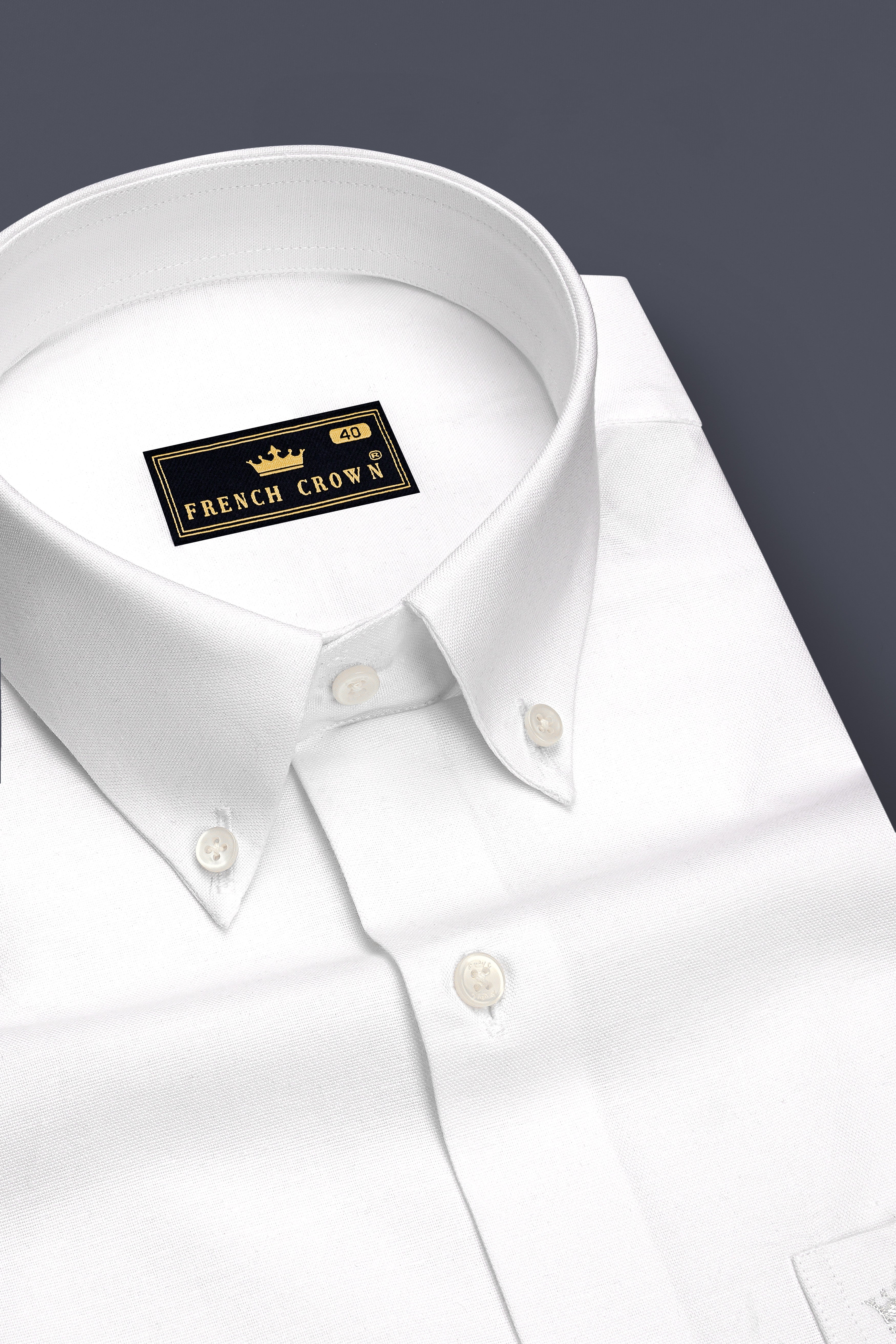 Lumen-Bright White Oxford Premium Cotton Dress Button Down Shirt