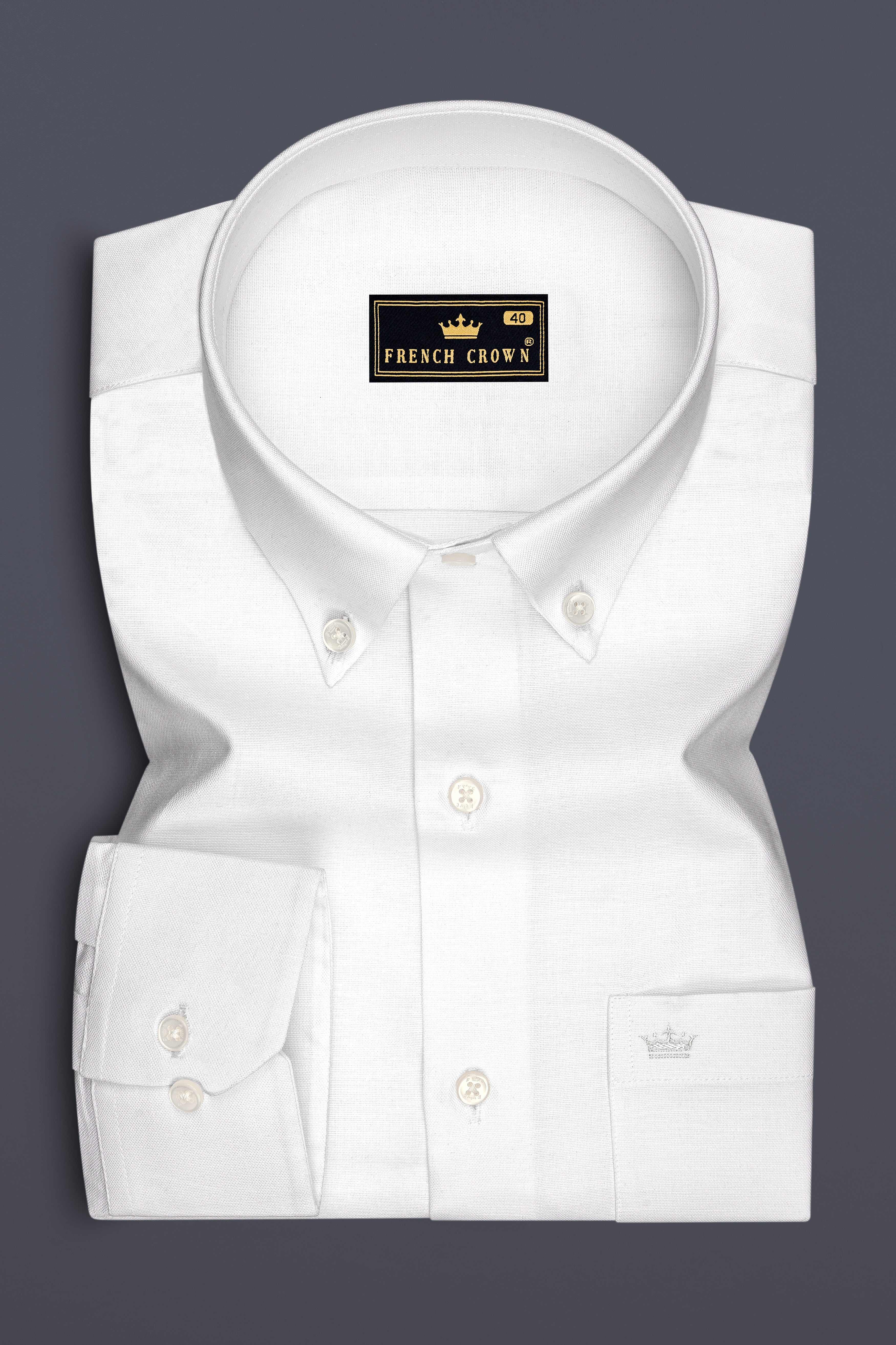 Lumen-Bright White Oxford Premium Cotton Dress Button Down Shirt