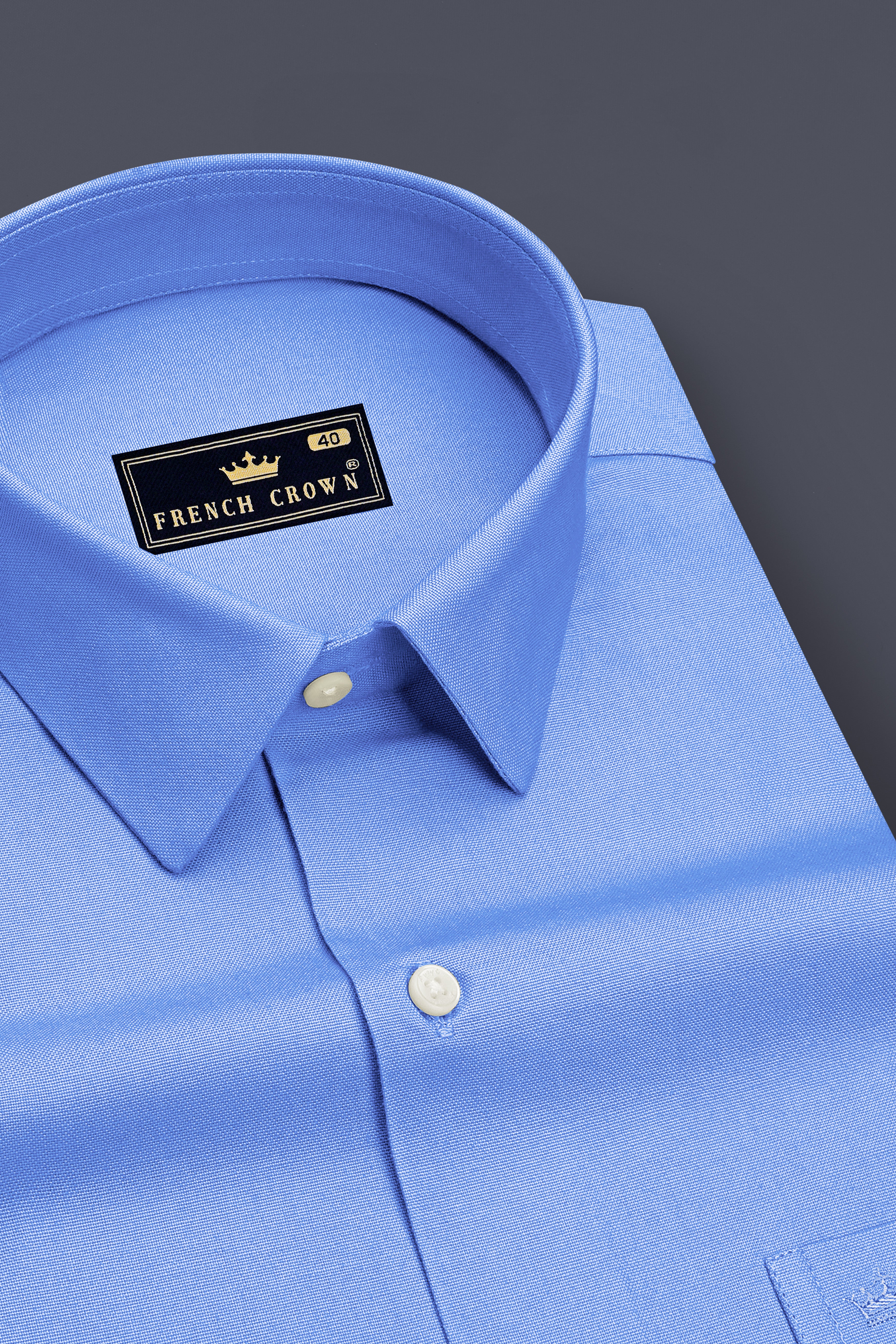 Verto-Jordy Blue Oxford Premium Cotton Dress Shirt