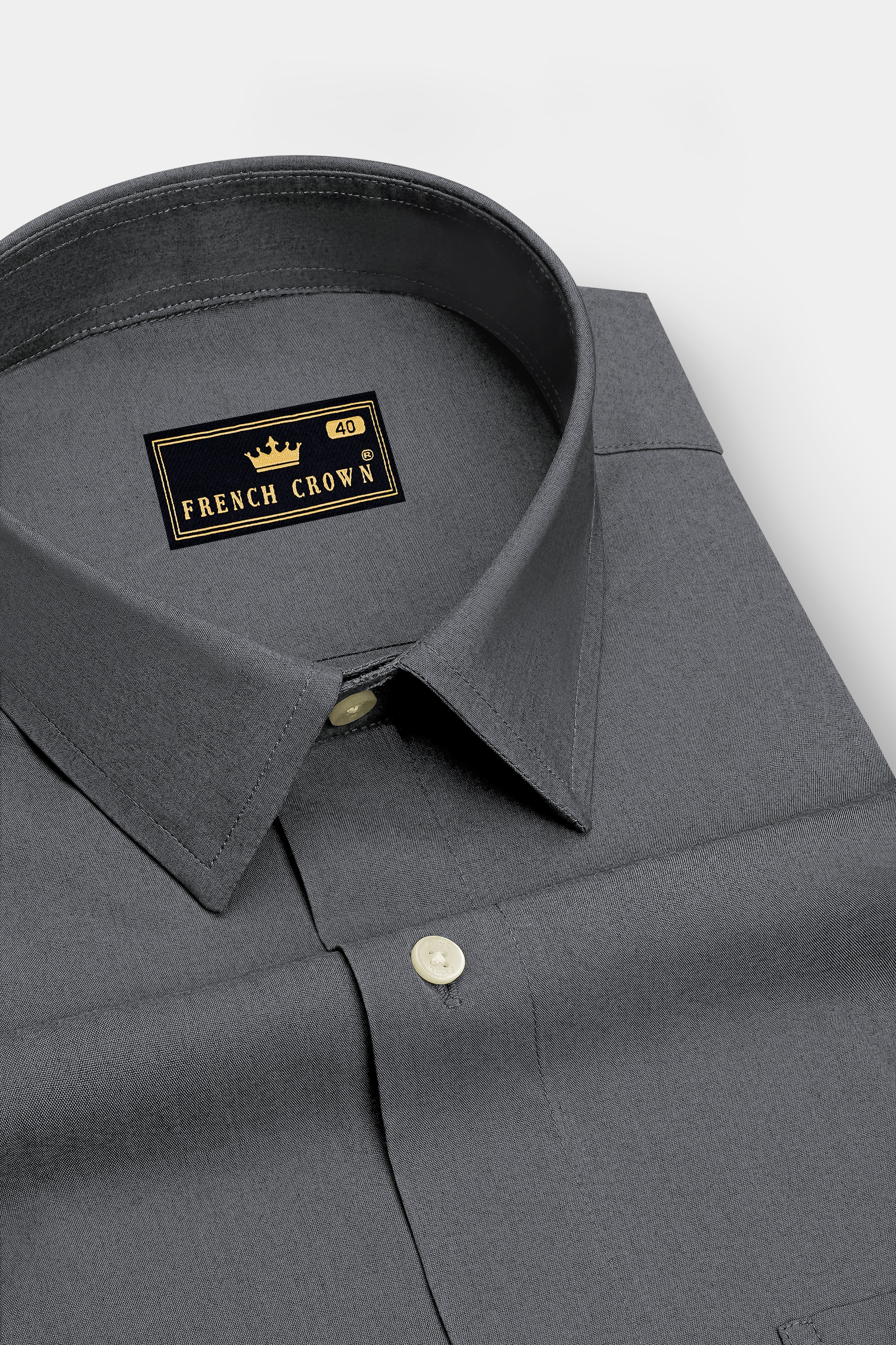 Gravitas-Storm Dust Gray Super Soft Premium Cotton Dress Shirt
