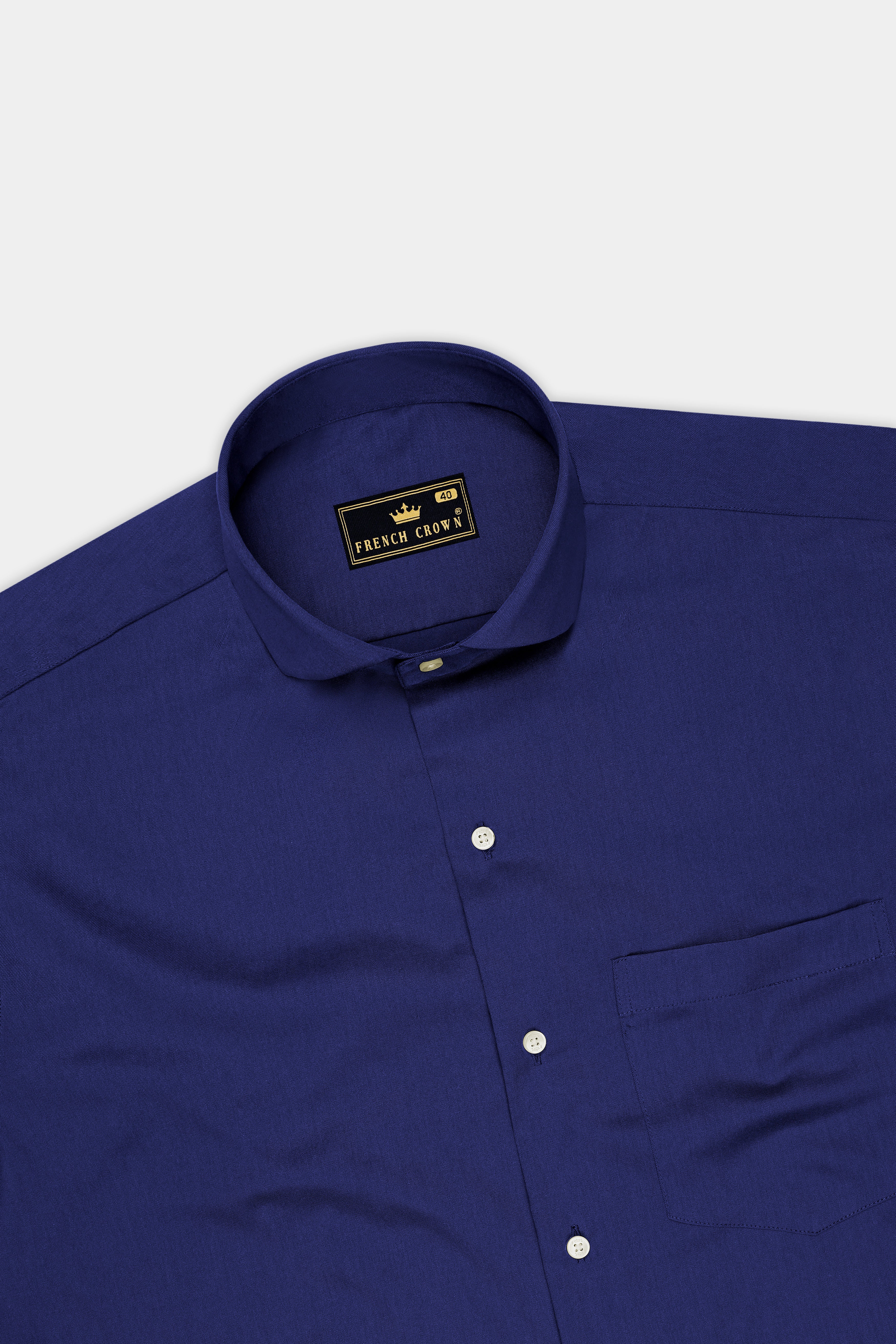 Nimbus-Cloud Burst Blue Twill Premium Cotton Dress Shirt