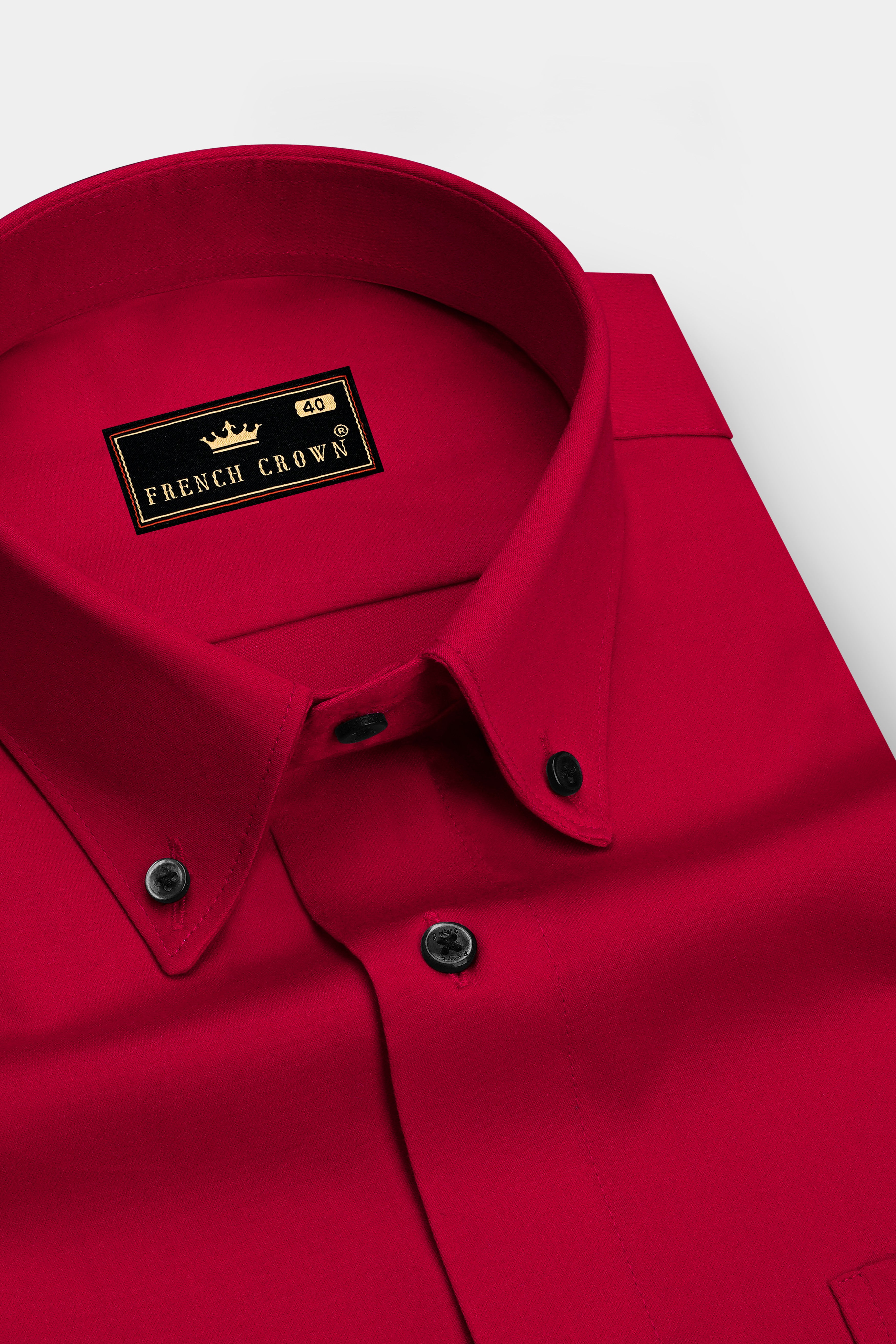 Majestic-Shiraz Red Subtle Sheen Super Soft Premium Cotton Dress Shirt