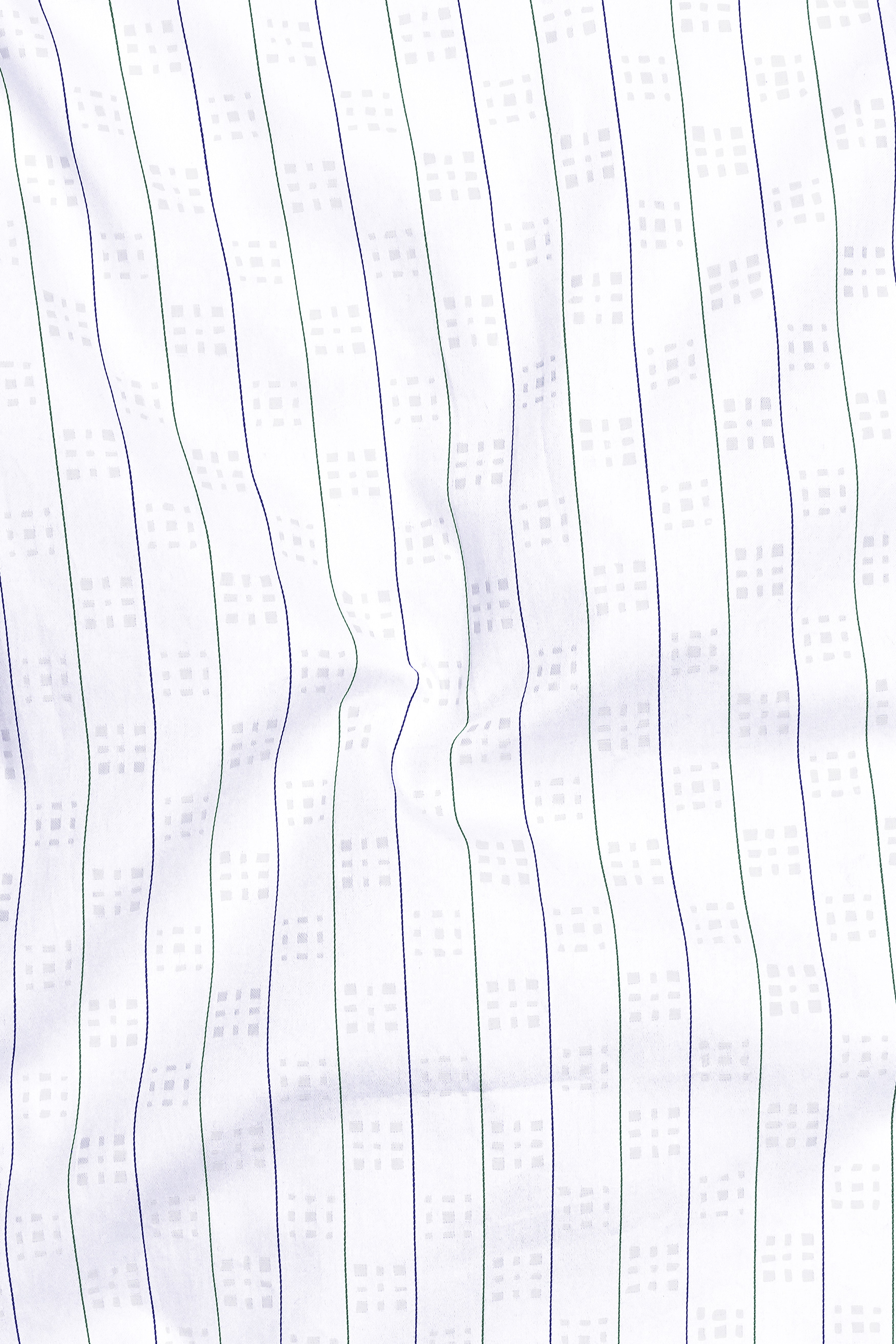 Lumine-Bright White Dobby Striped Premium Giza Cotton Dress Shirt