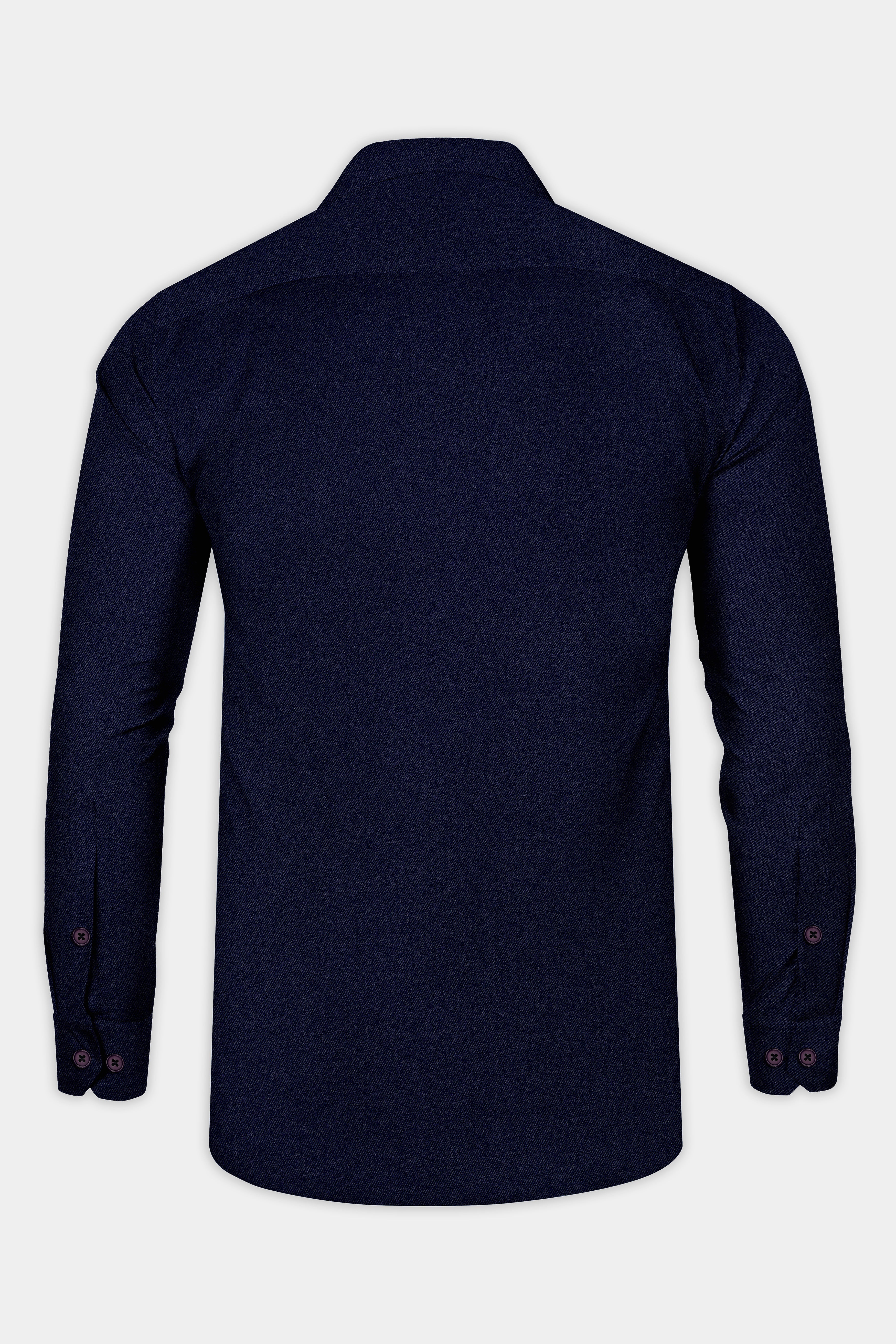 Oakmont-Ebony Blue heavy weight Flannel Premium Cotton Designer Casual Shirt