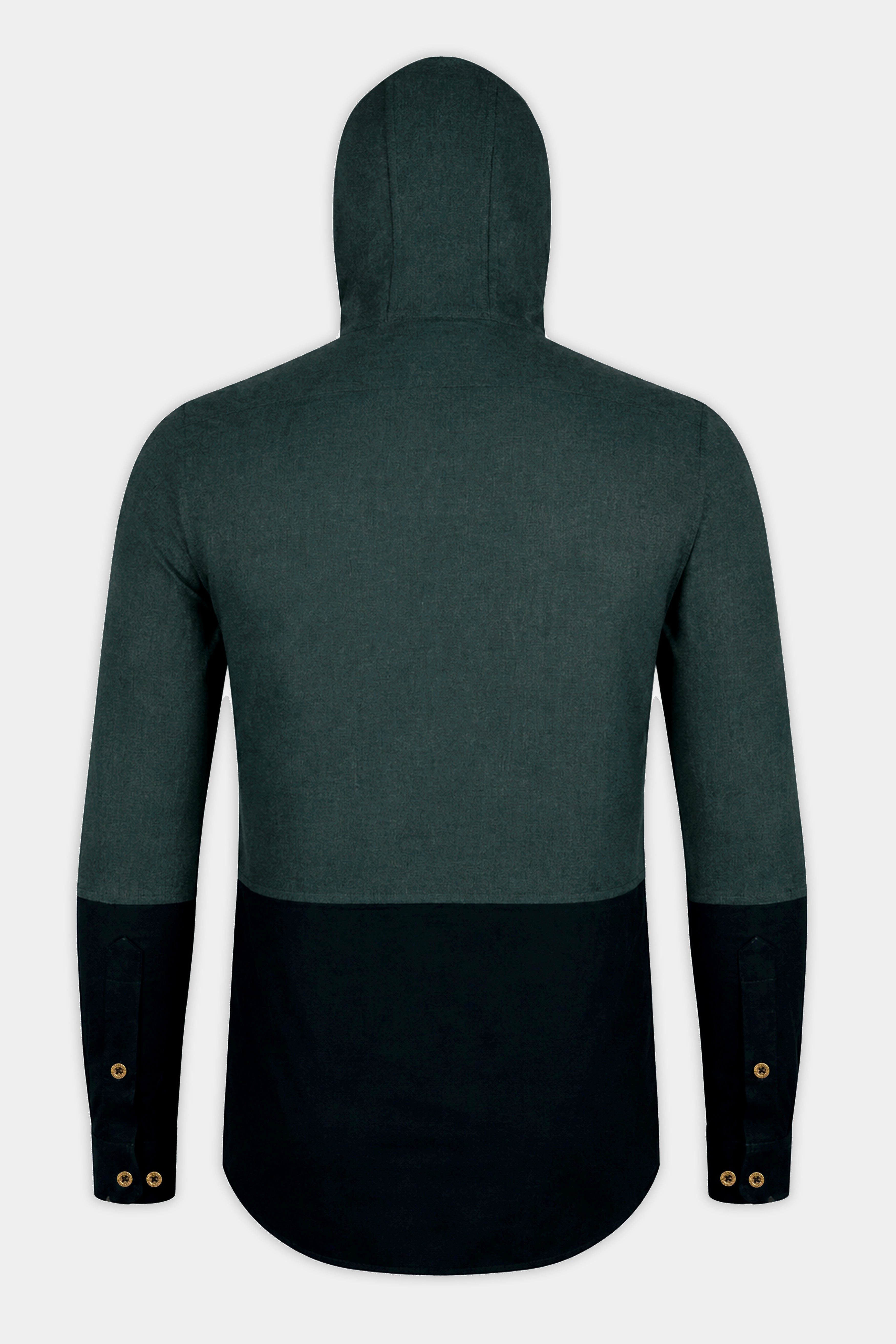 Frontier-Aztec Green Flannel Premium Cotton Designer Casual Hoodie Shirt