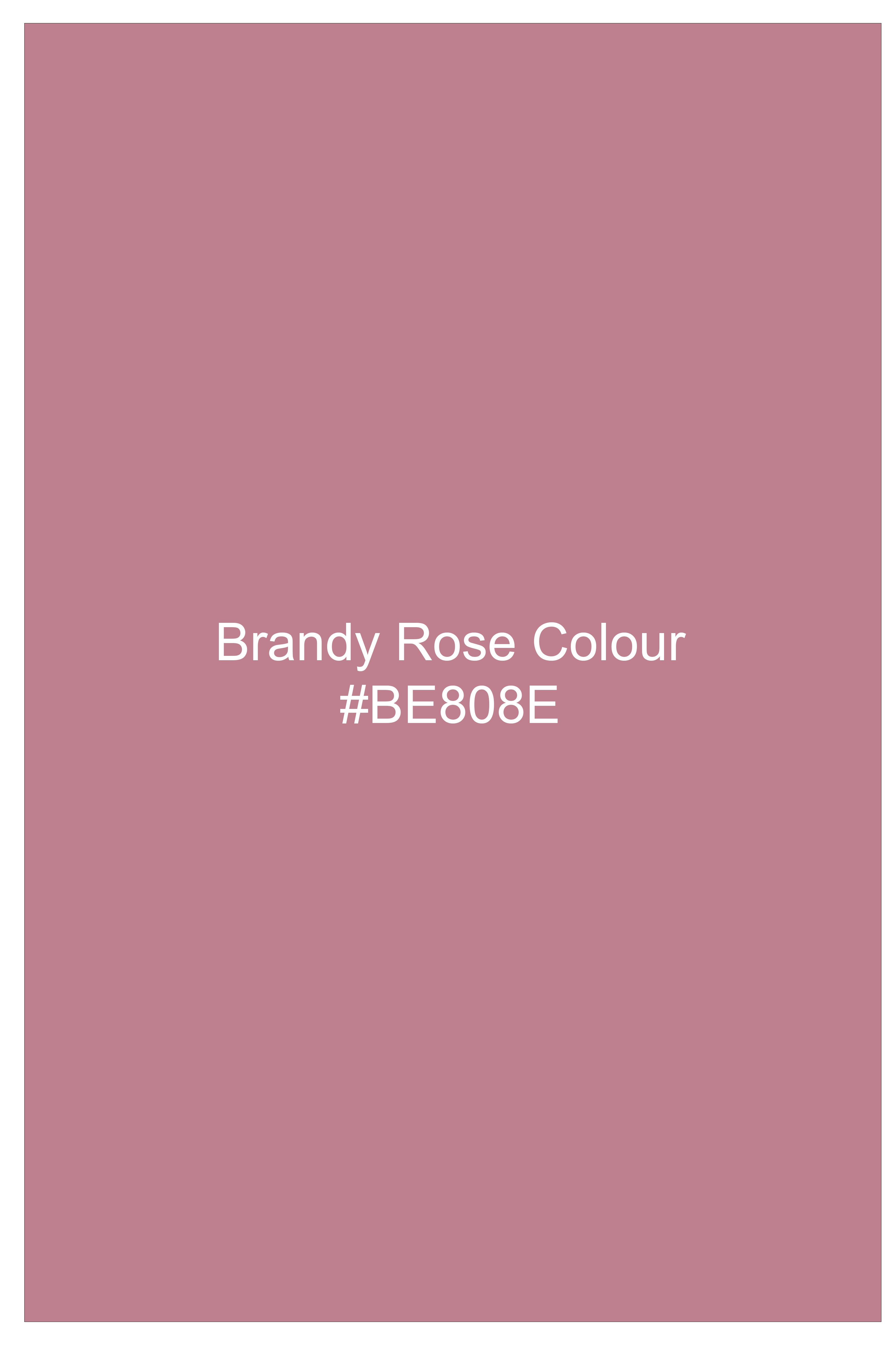 Crest-Brandy Rose Pink And Bright White Windowpane Subtle Sheen Soft Premium Cotton Dress Shirt