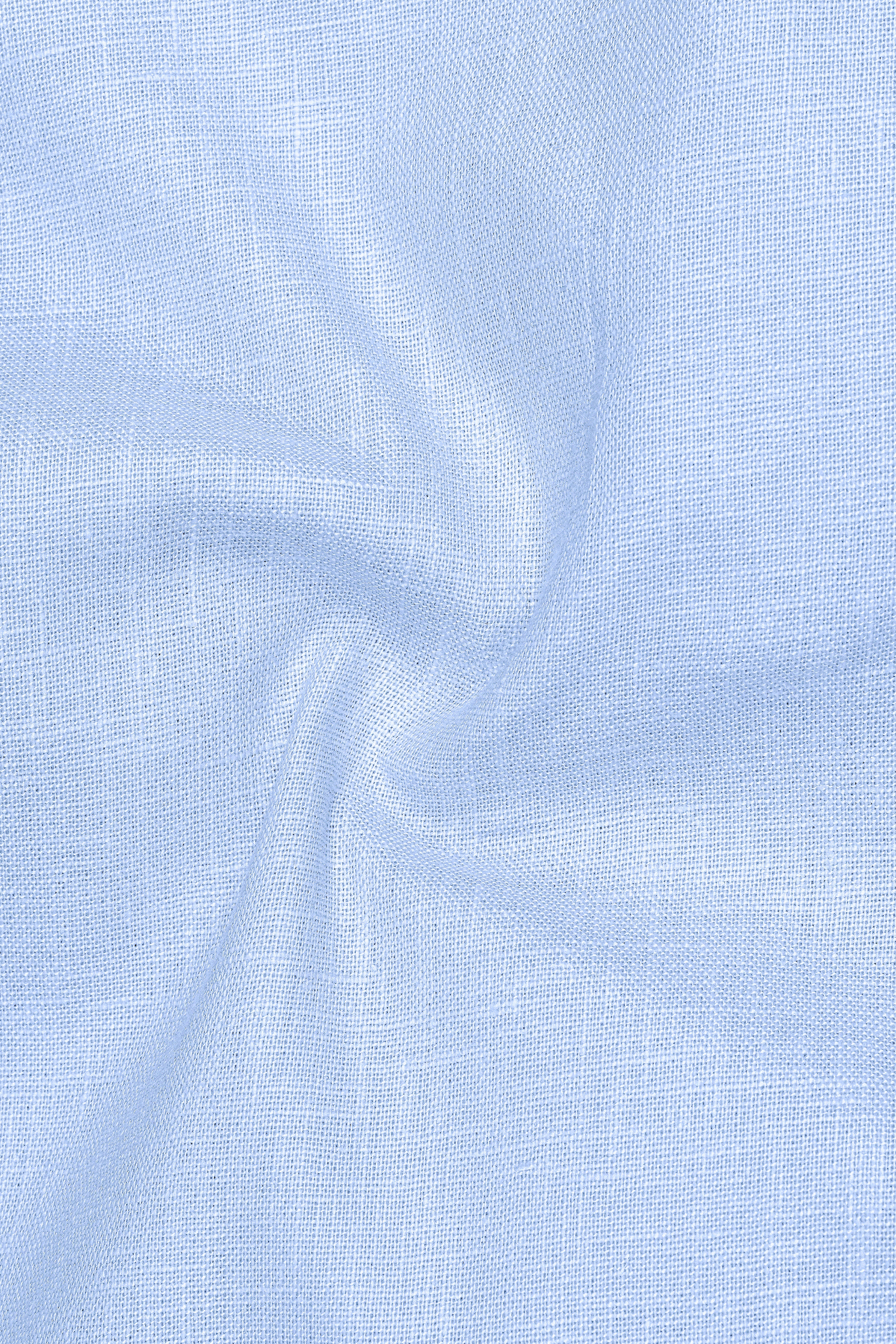 Azure-Tropical Sky Blue Luxurious Linen Button Down Dress Shirt