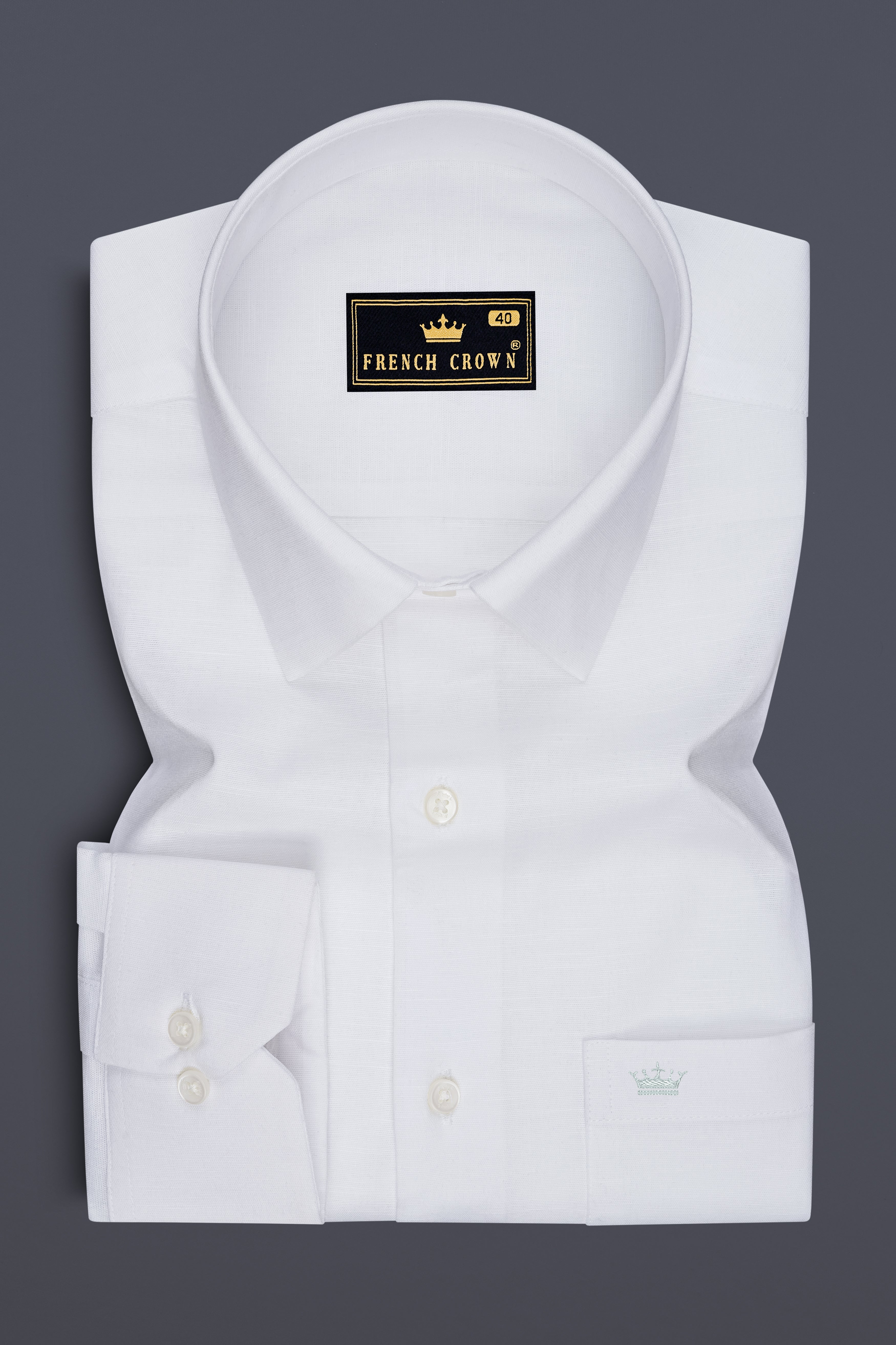 Luceo-Bright White Luxurious Linen Dress Shirt